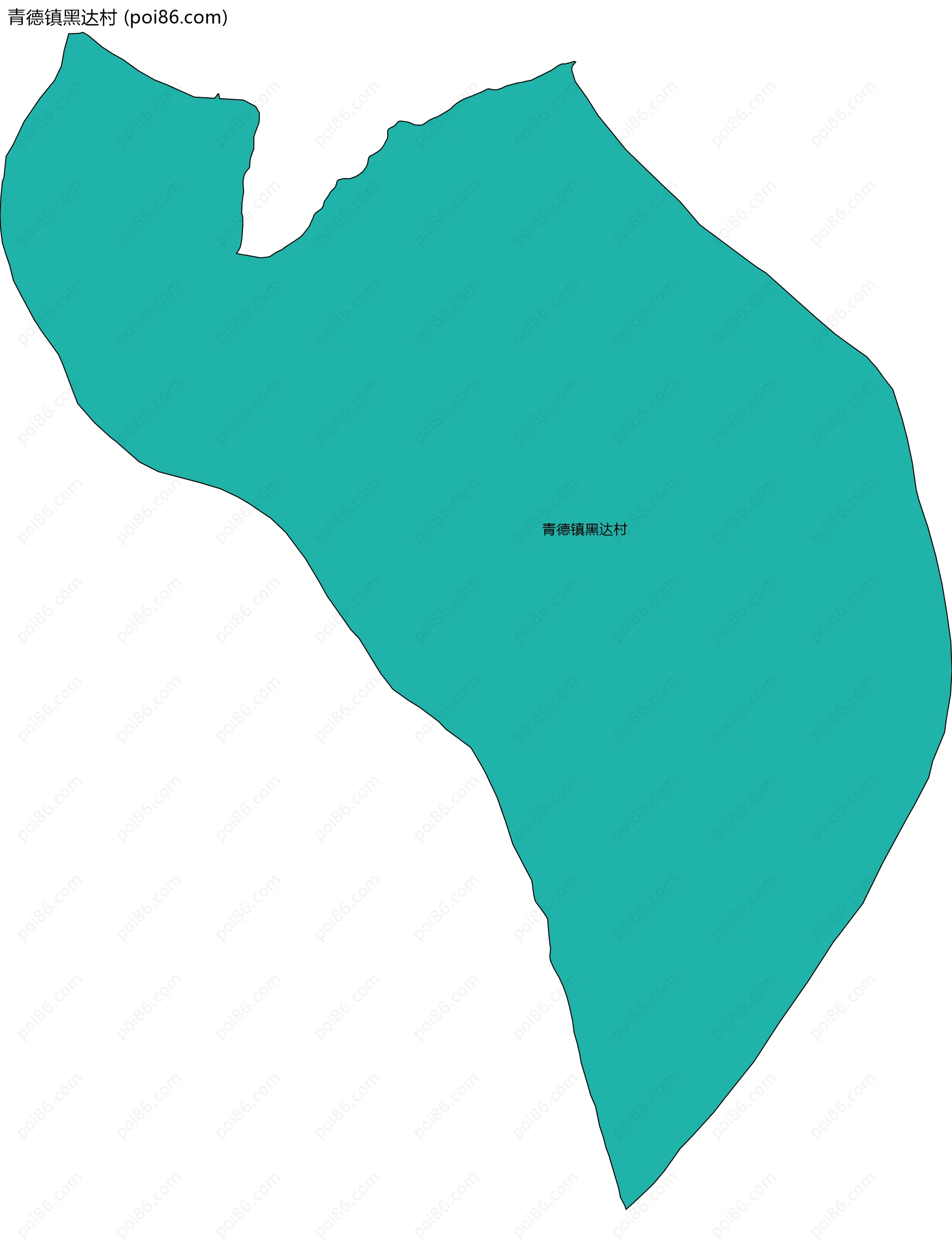 青德镇黑达村边界地图