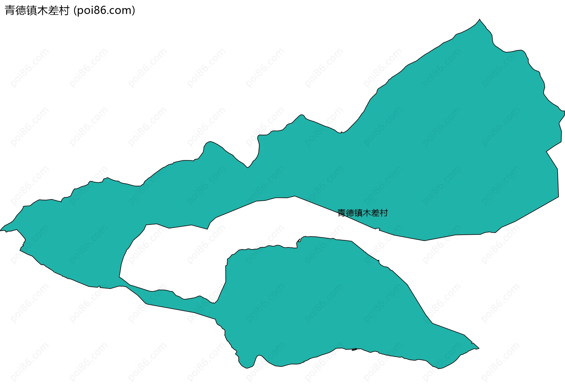 青德镇木差村边界地图