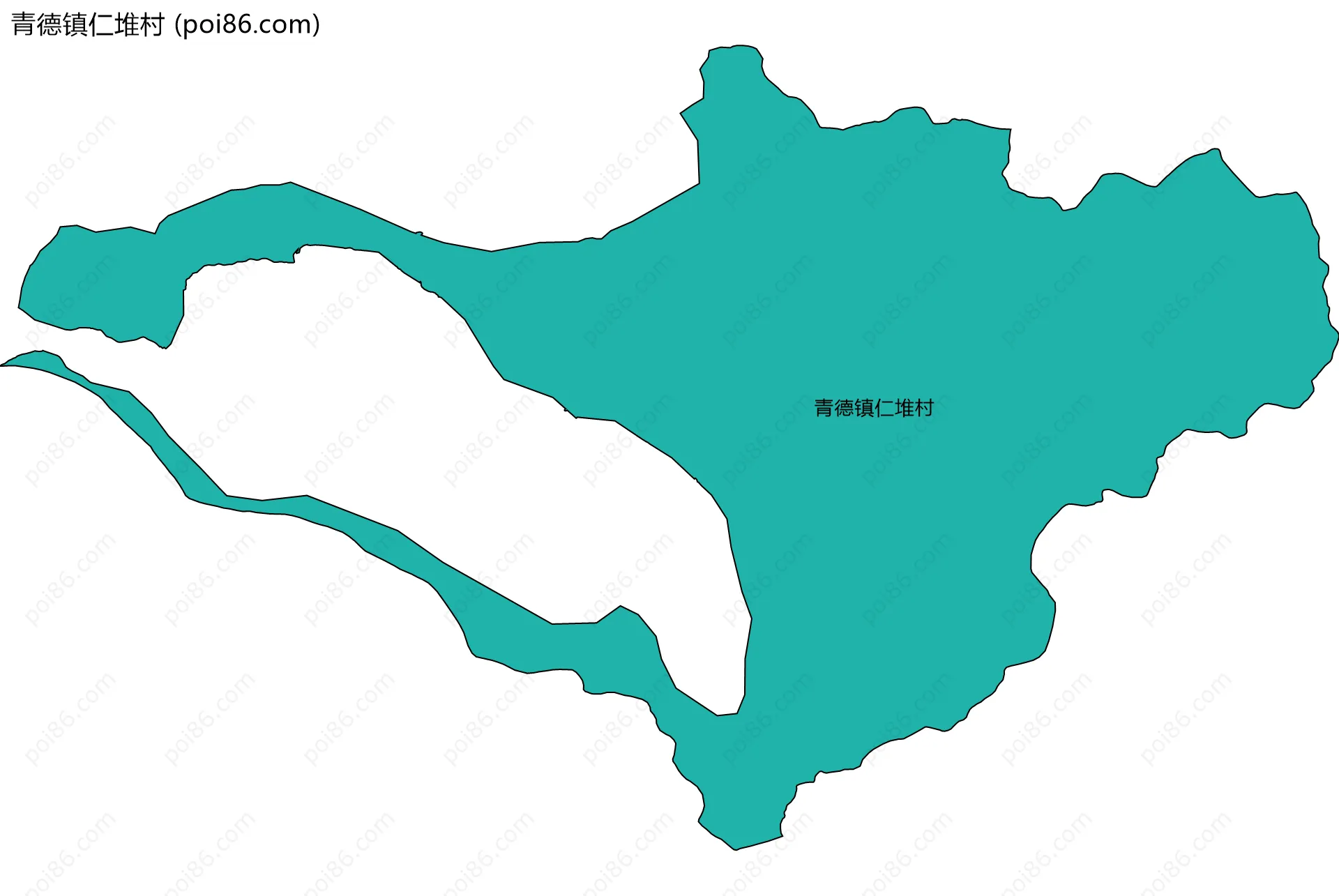 青德镇仁堆村边界地图