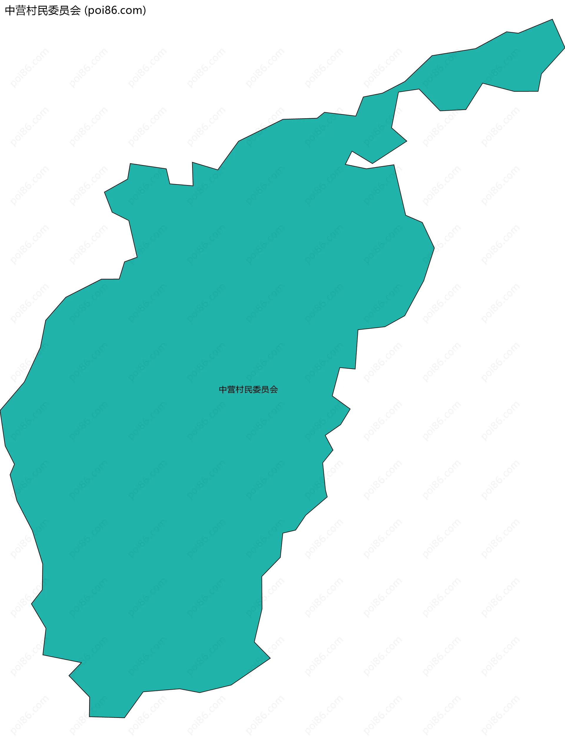 中营村民委员会边界地图