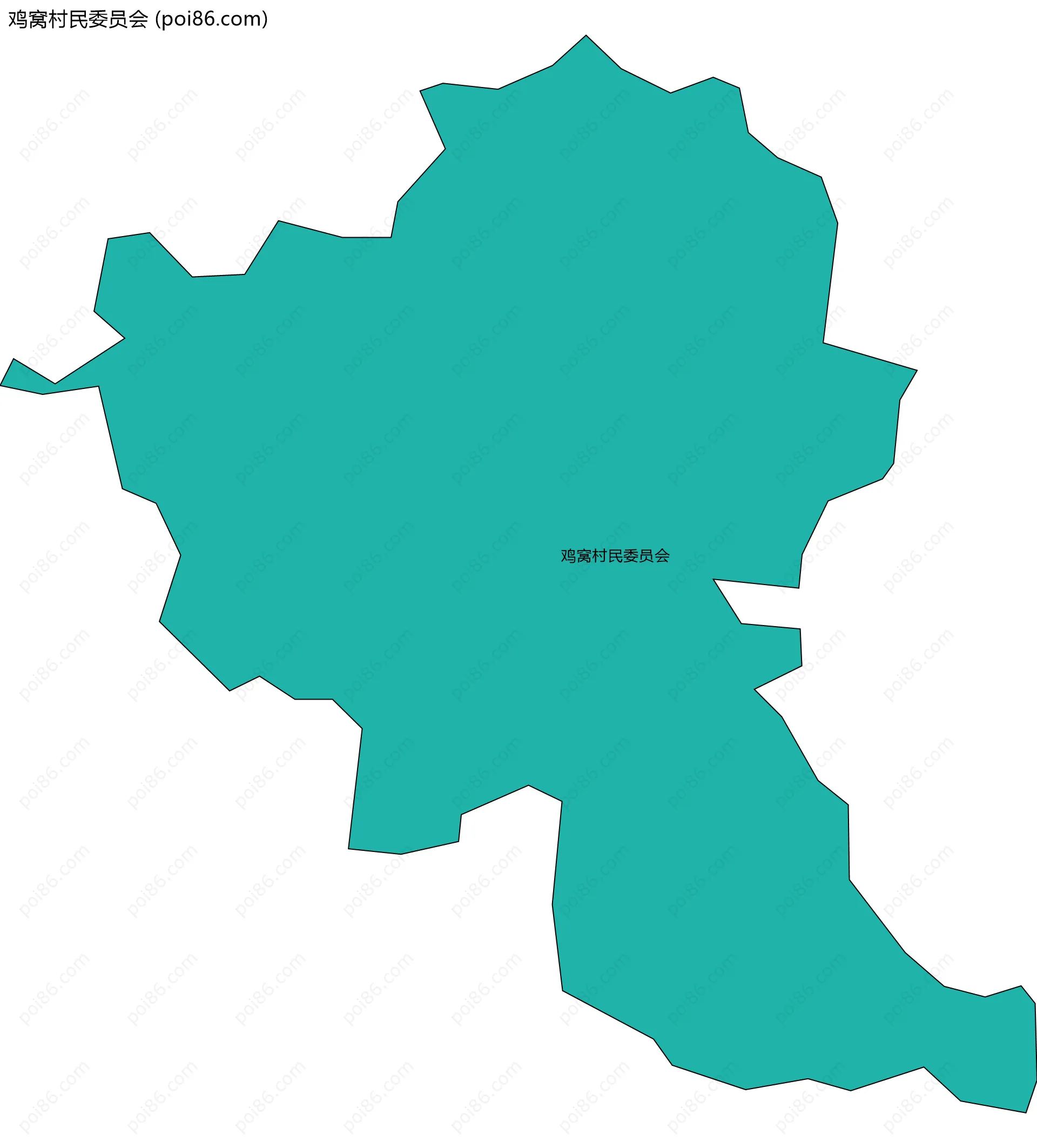 鸡窝村民委员会边界地图