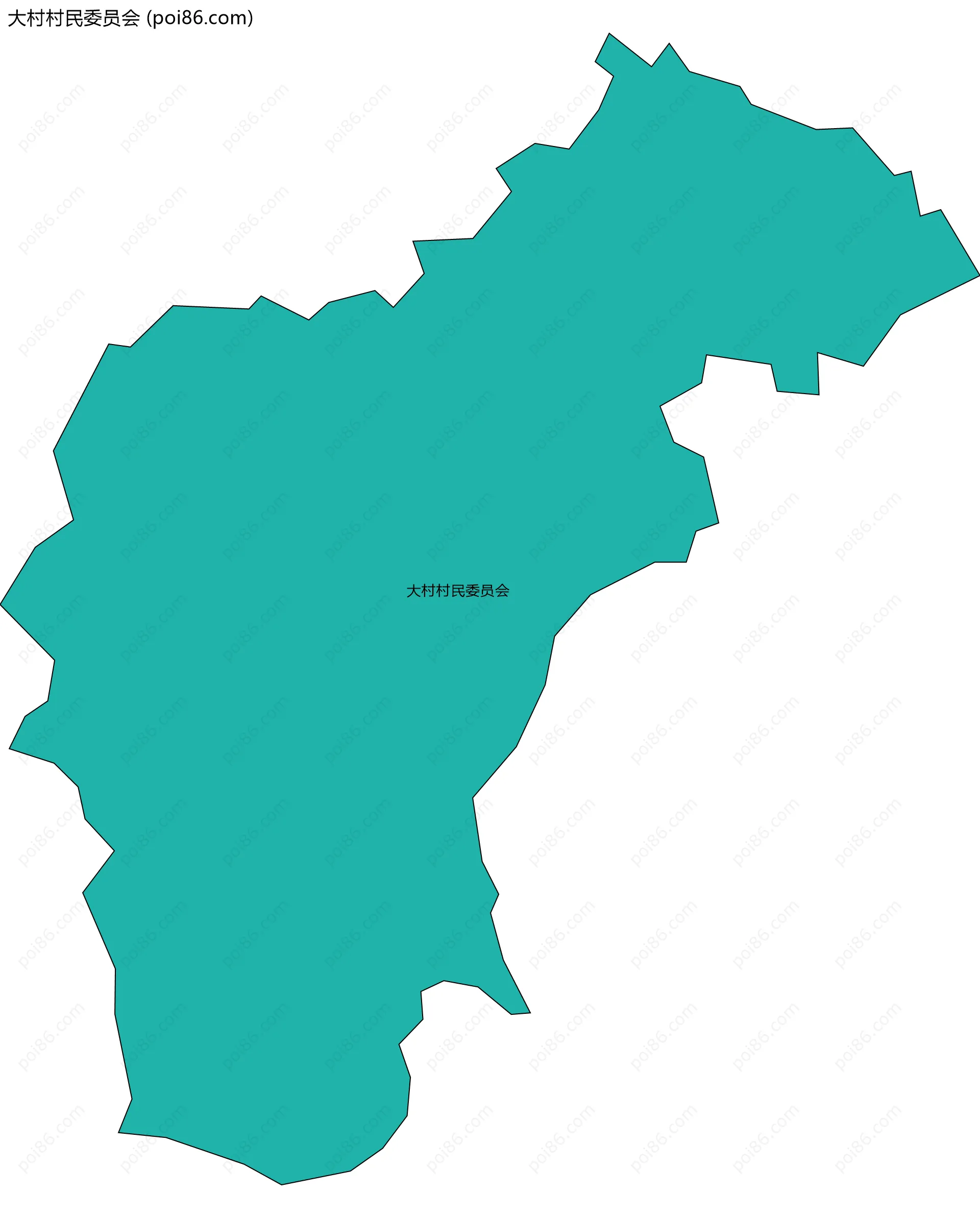 大村村民委员会边界地图