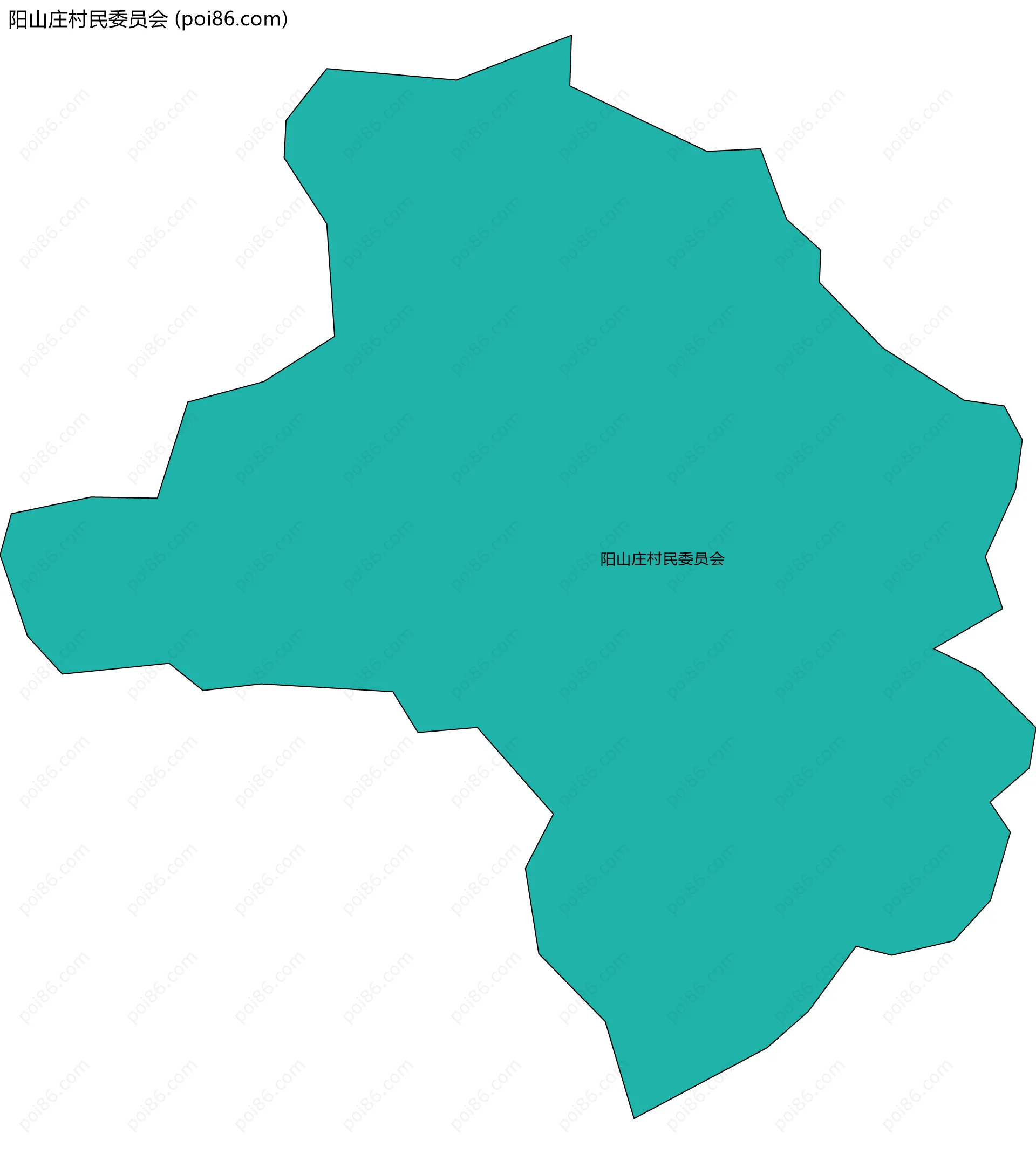 阳山庄村民委员会边界地图