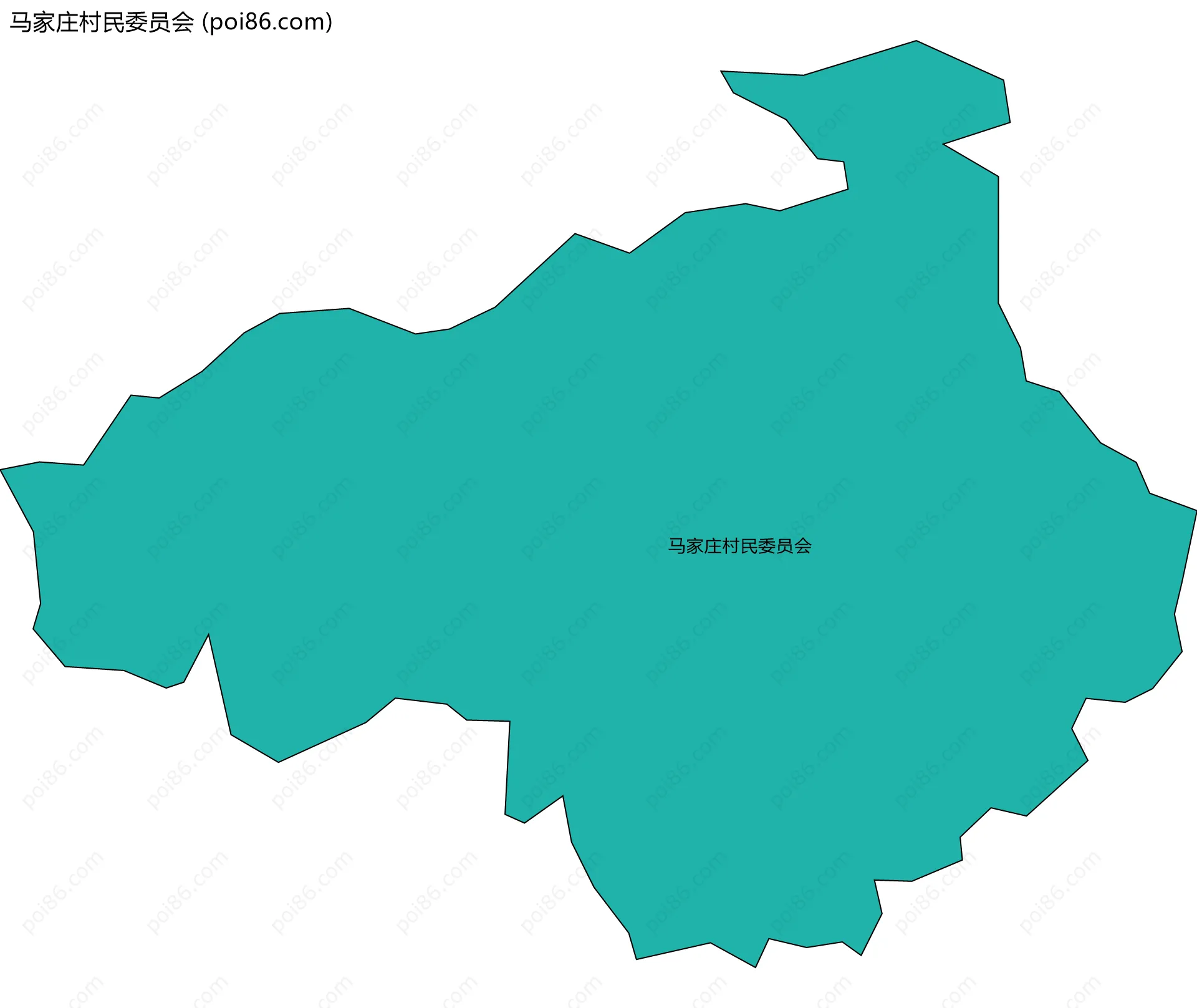 马家庄村民委员会边界地图