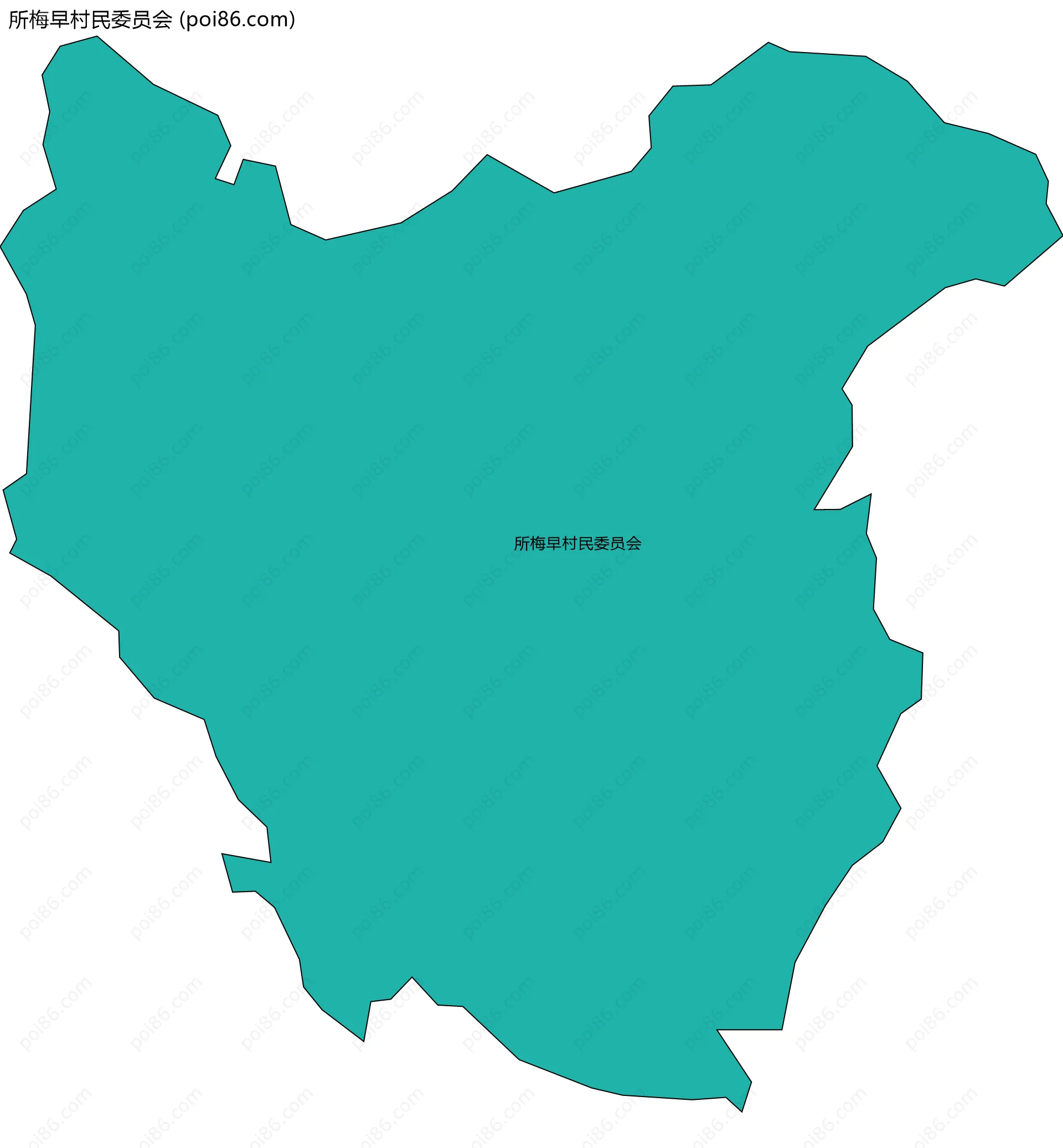 所梅早村民委员会边界地图