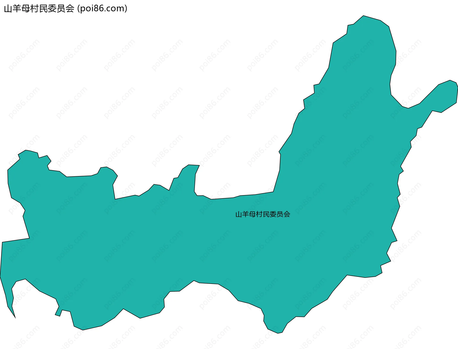 山羊母村民委员会边界地图