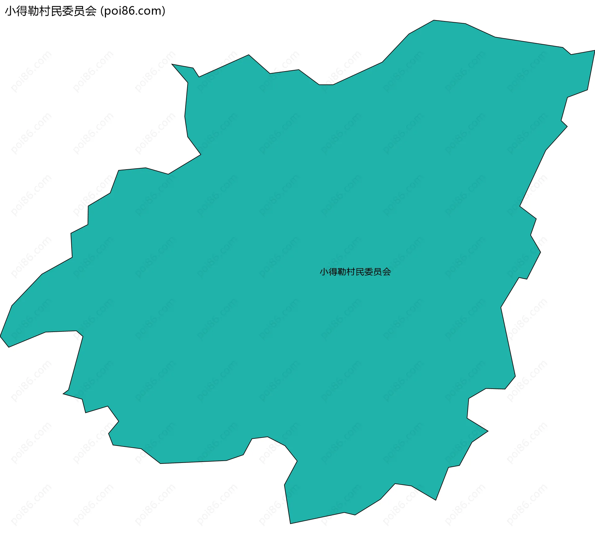 小得勒村民委员会边界地图