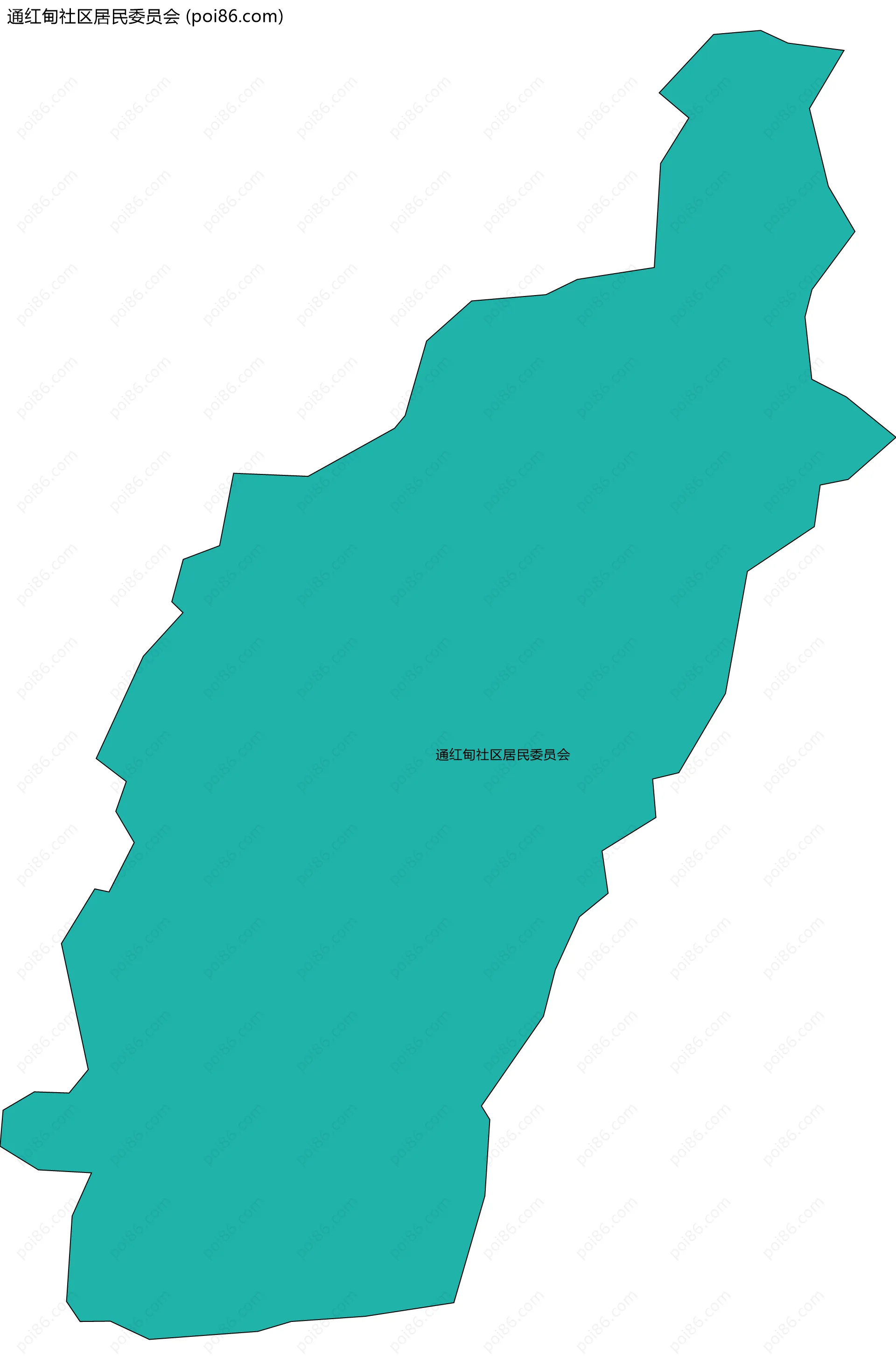 通红甸社区居民委员会边界地图