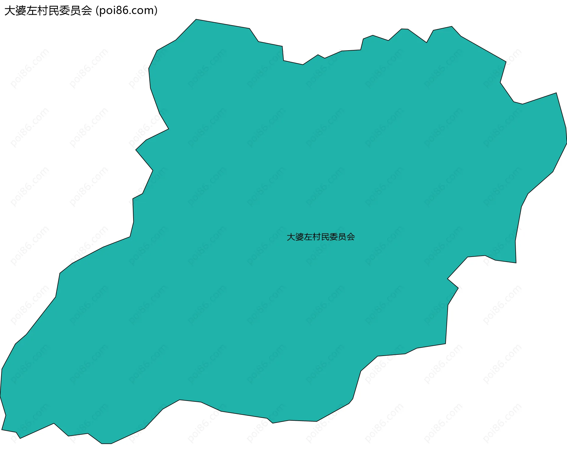 大婆左村民委员会边界地图