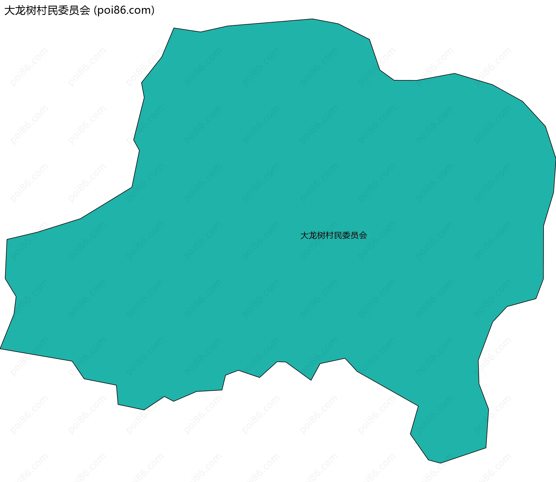大龙树村民委员会边界地图
