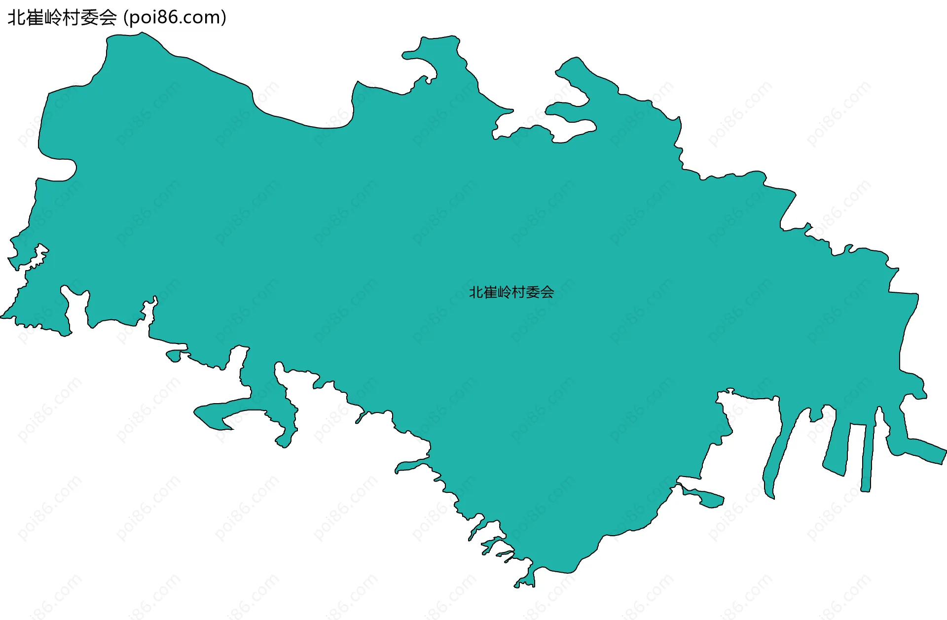 北崔岭村委会边界地图