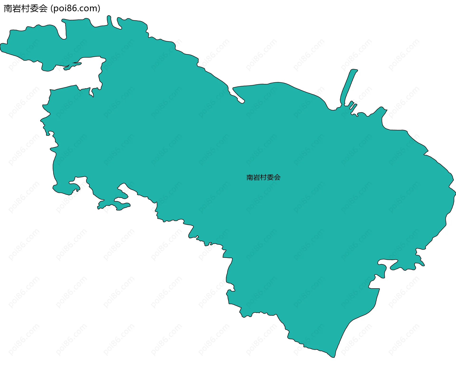 南岩村委会边界地图