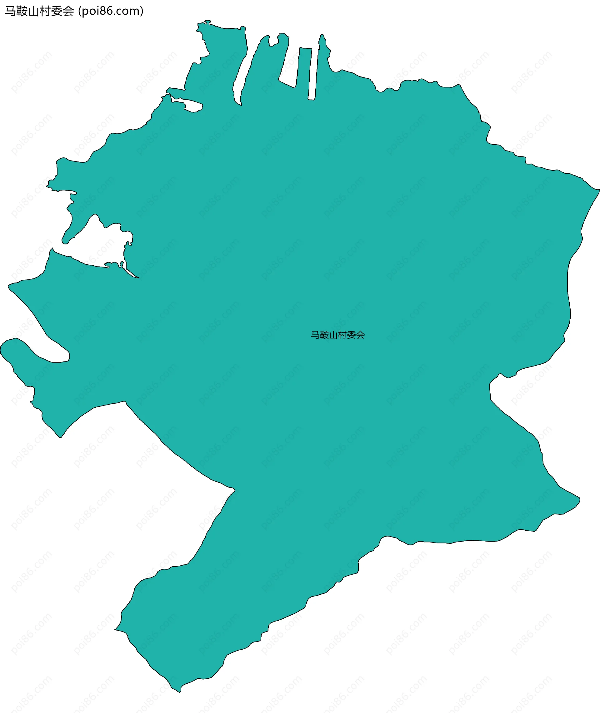 马鞍山村委会边界地图