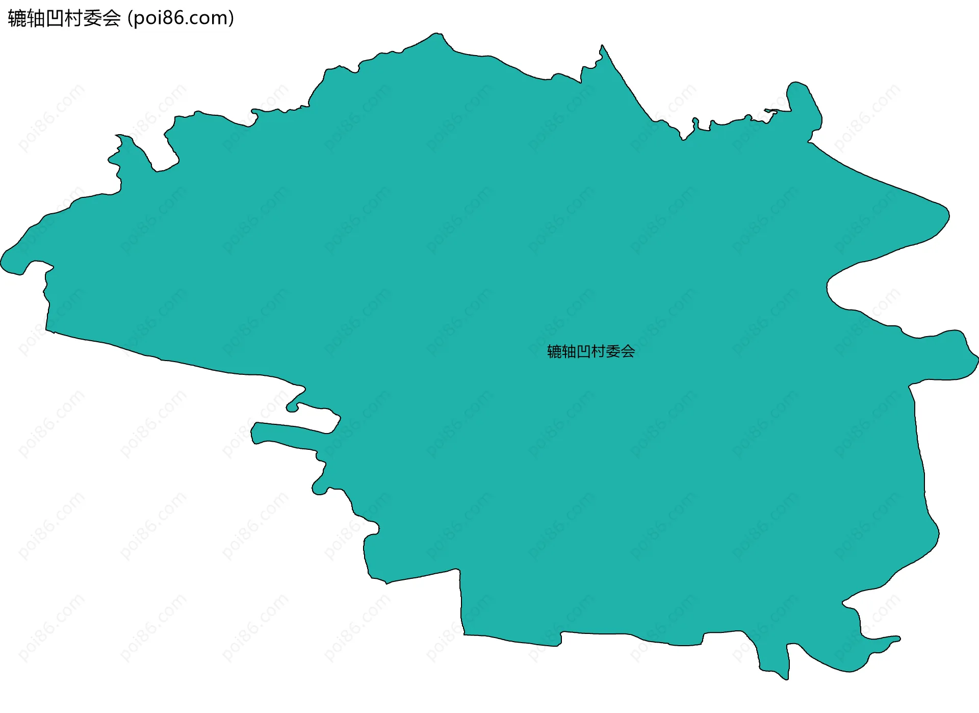 辘轴凹村委会边界地图