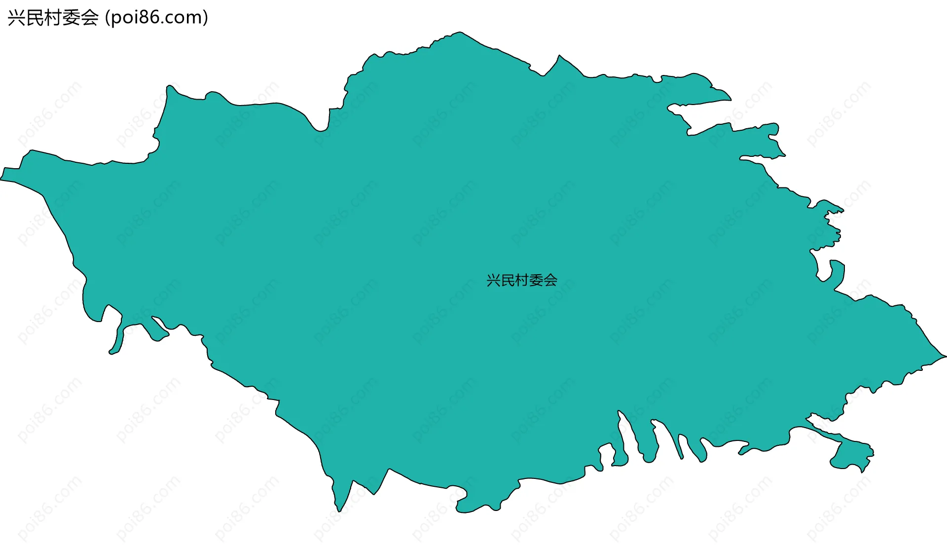 兴民村委会边界地图