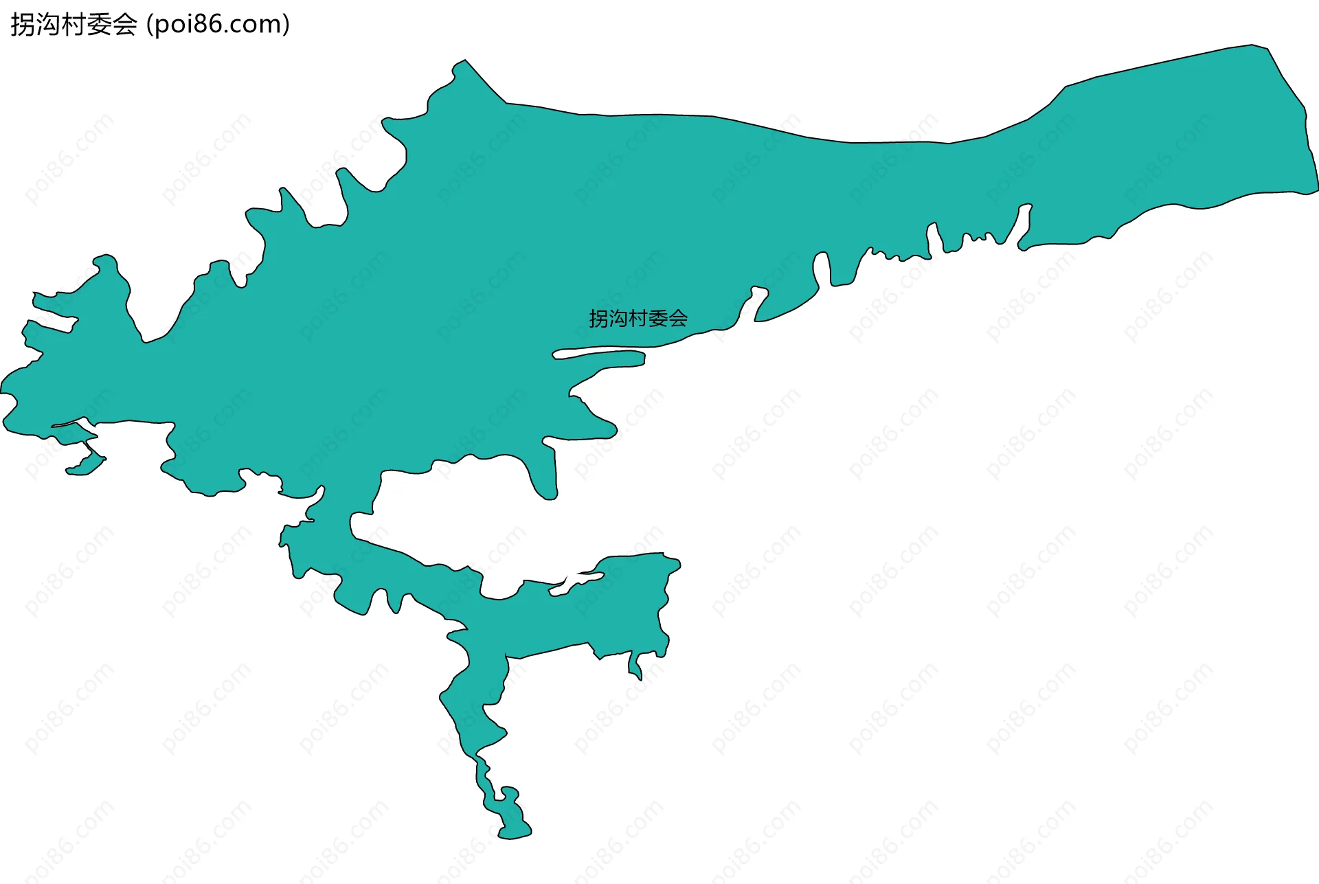 拐沟村委会边界地图
