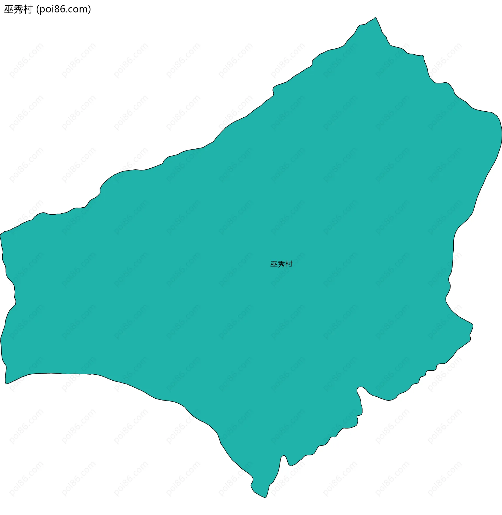 巫秀村边界地图