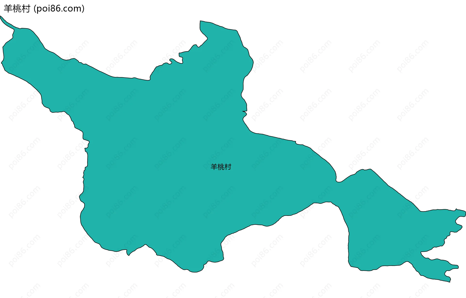 羊桃村边界地图