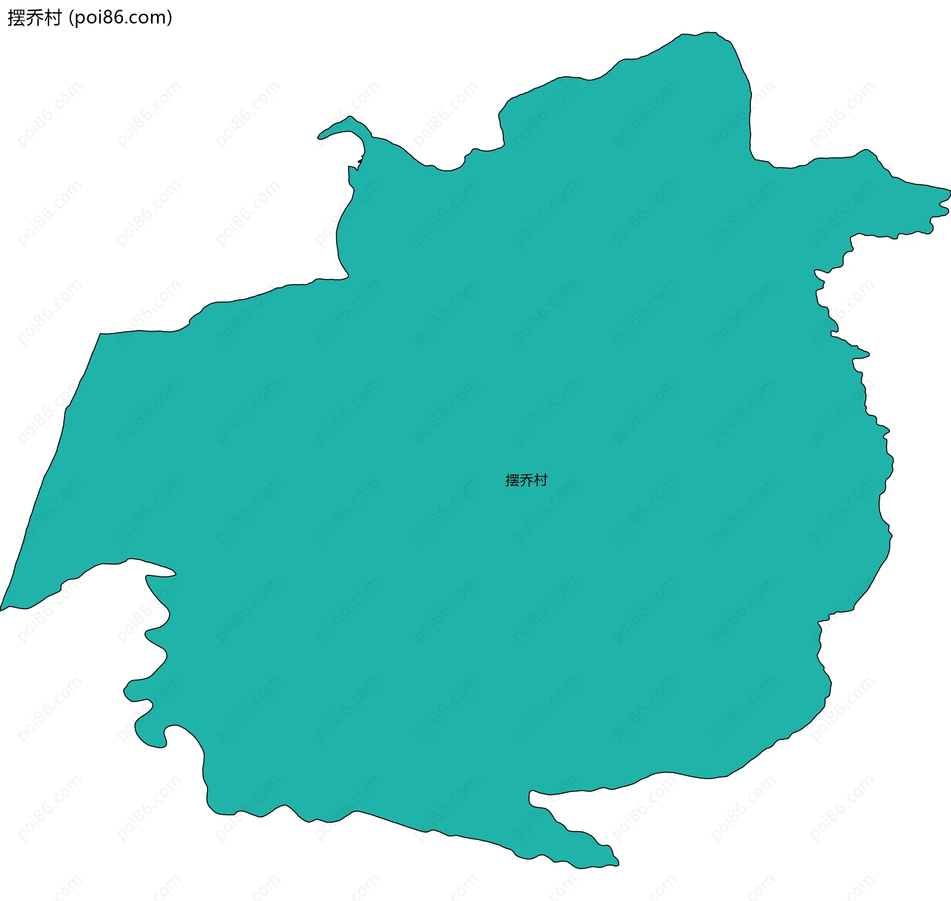 摆乔村边界地图