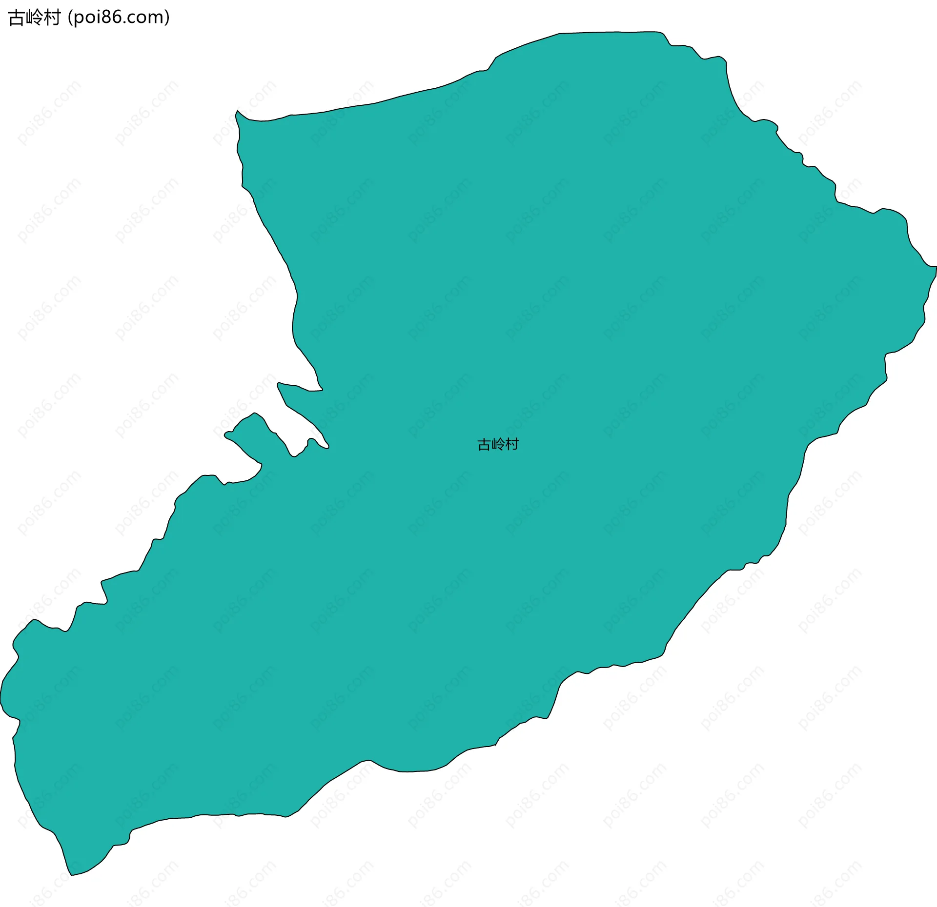 古岭村边界地图