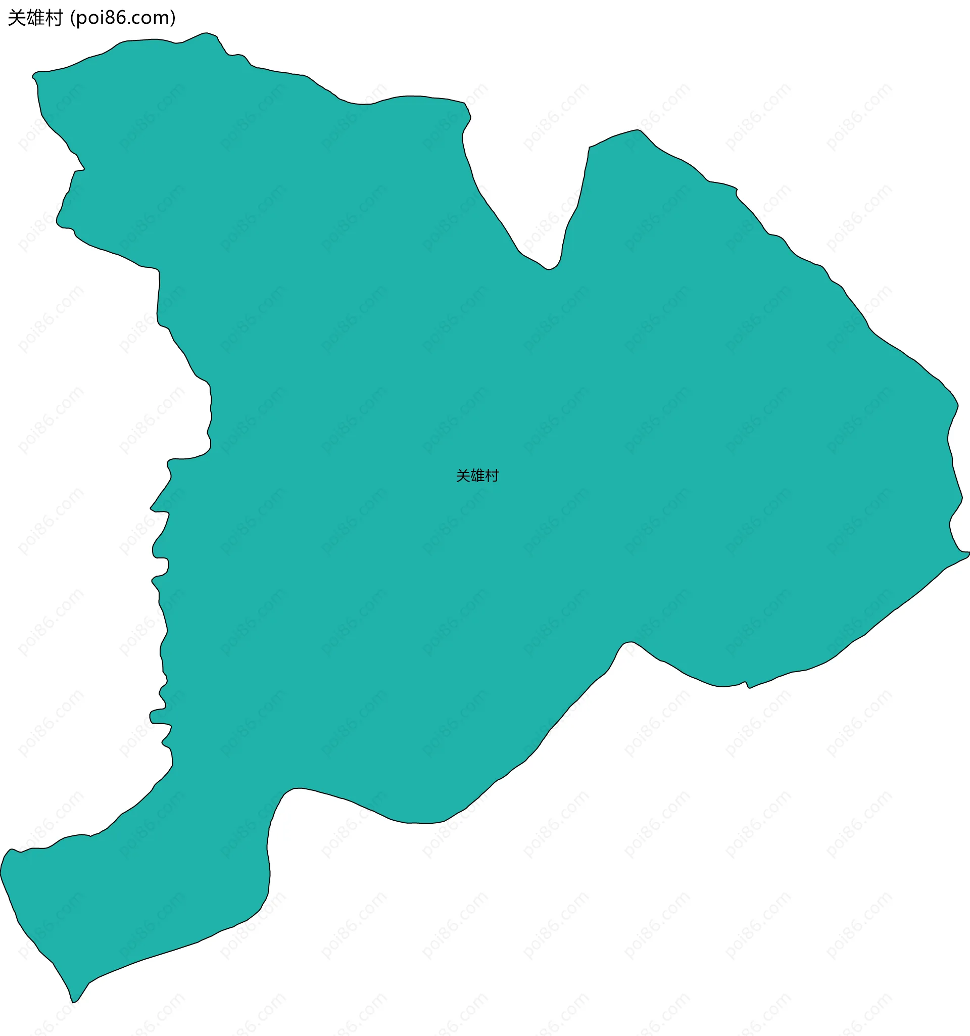 关雄村边界地图