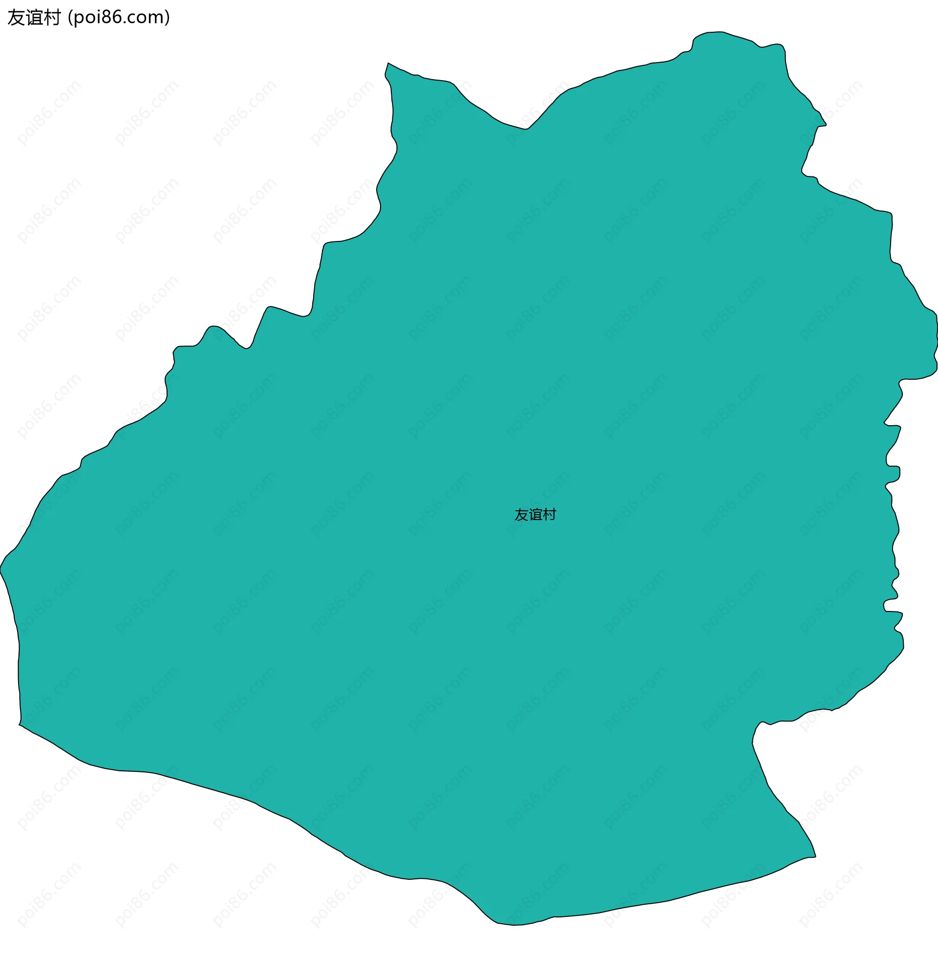 友谊村边界地图