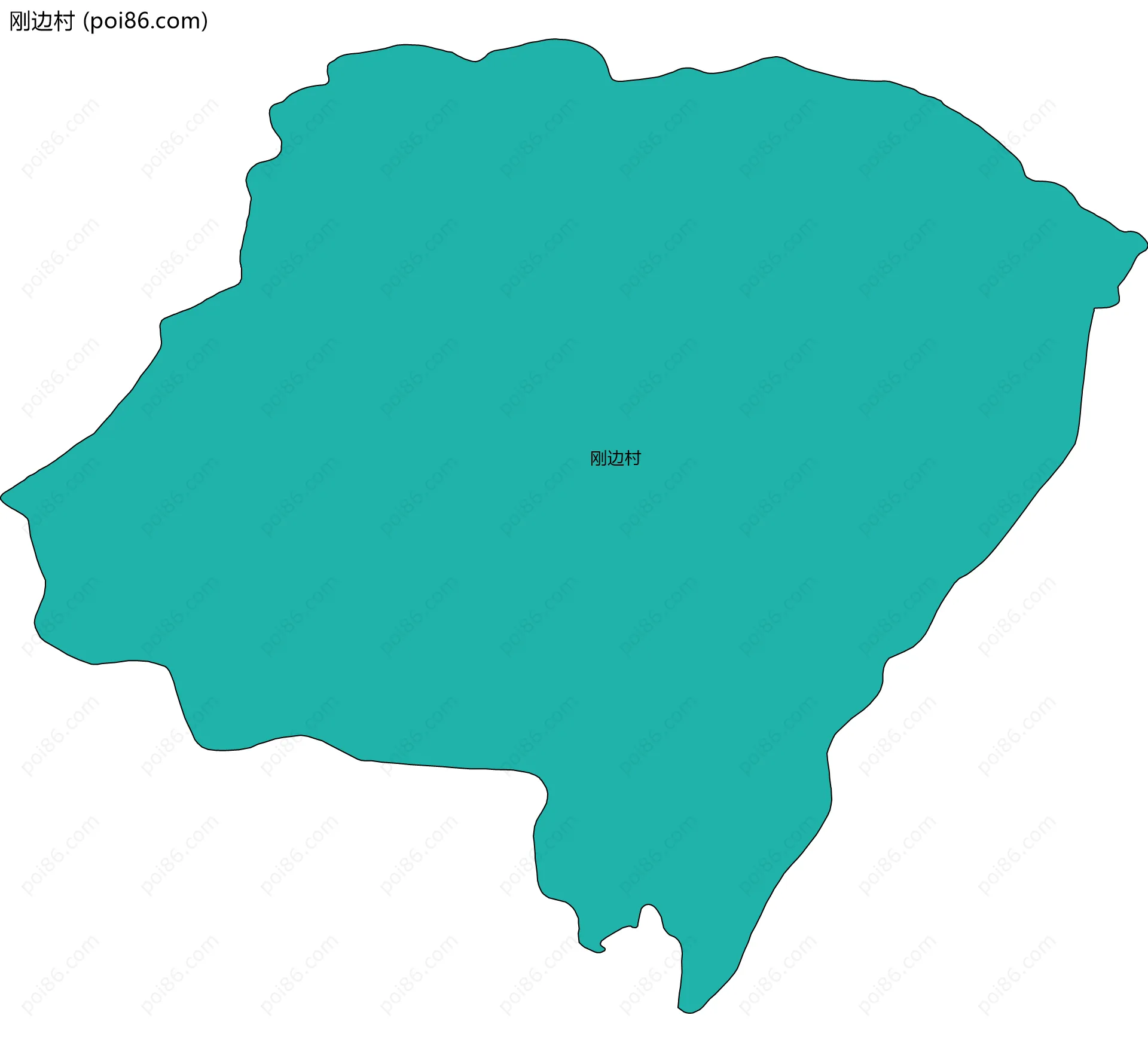 刚边村边界地图