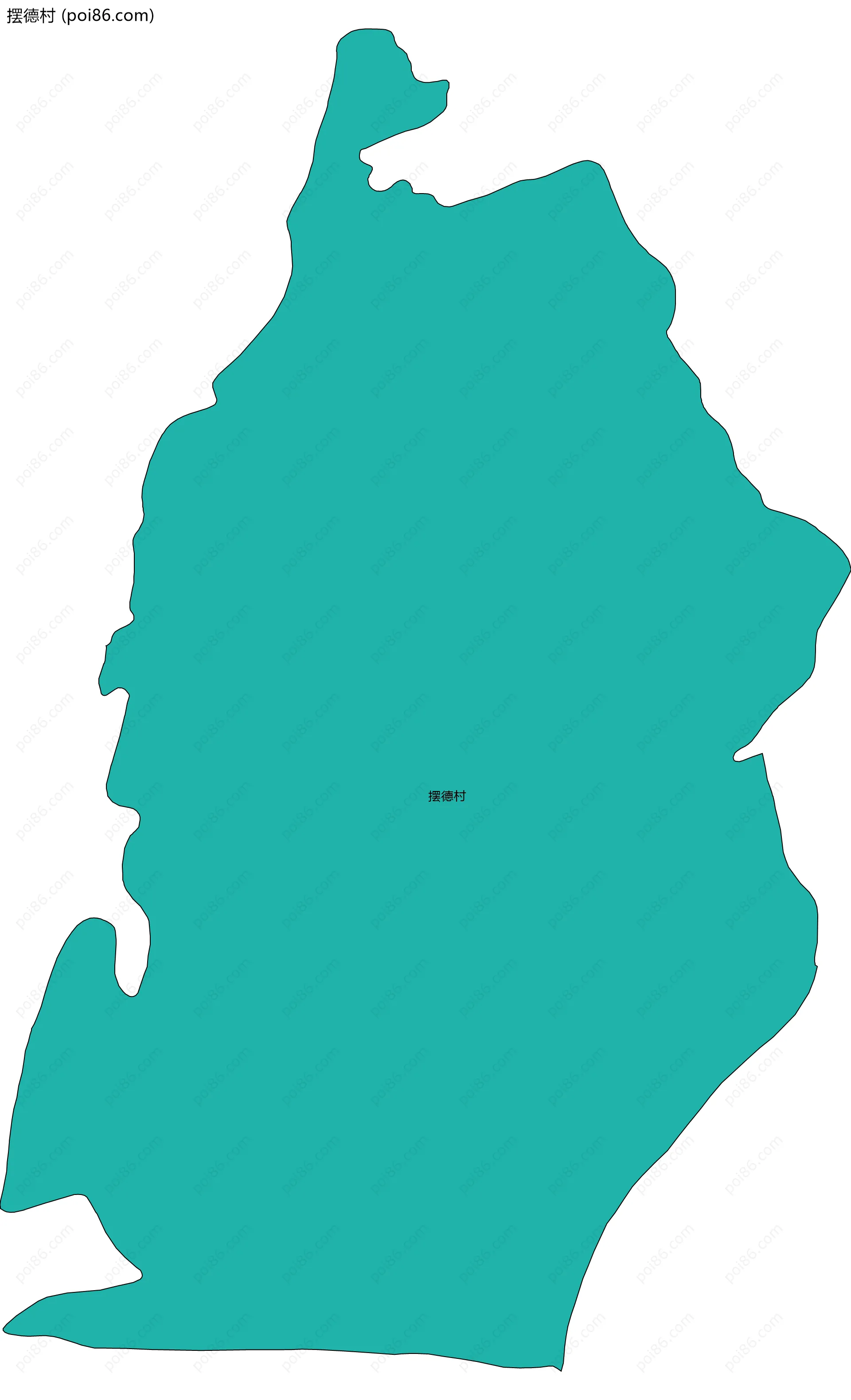 摆德村边界地图