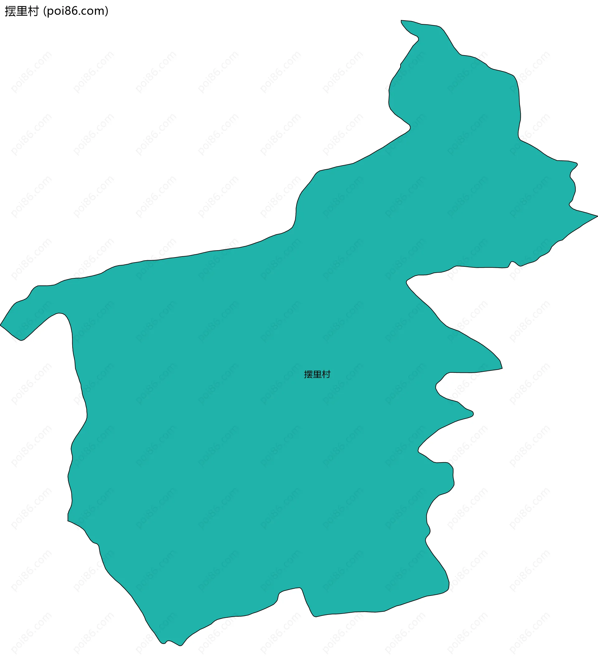 摆里村边界地图