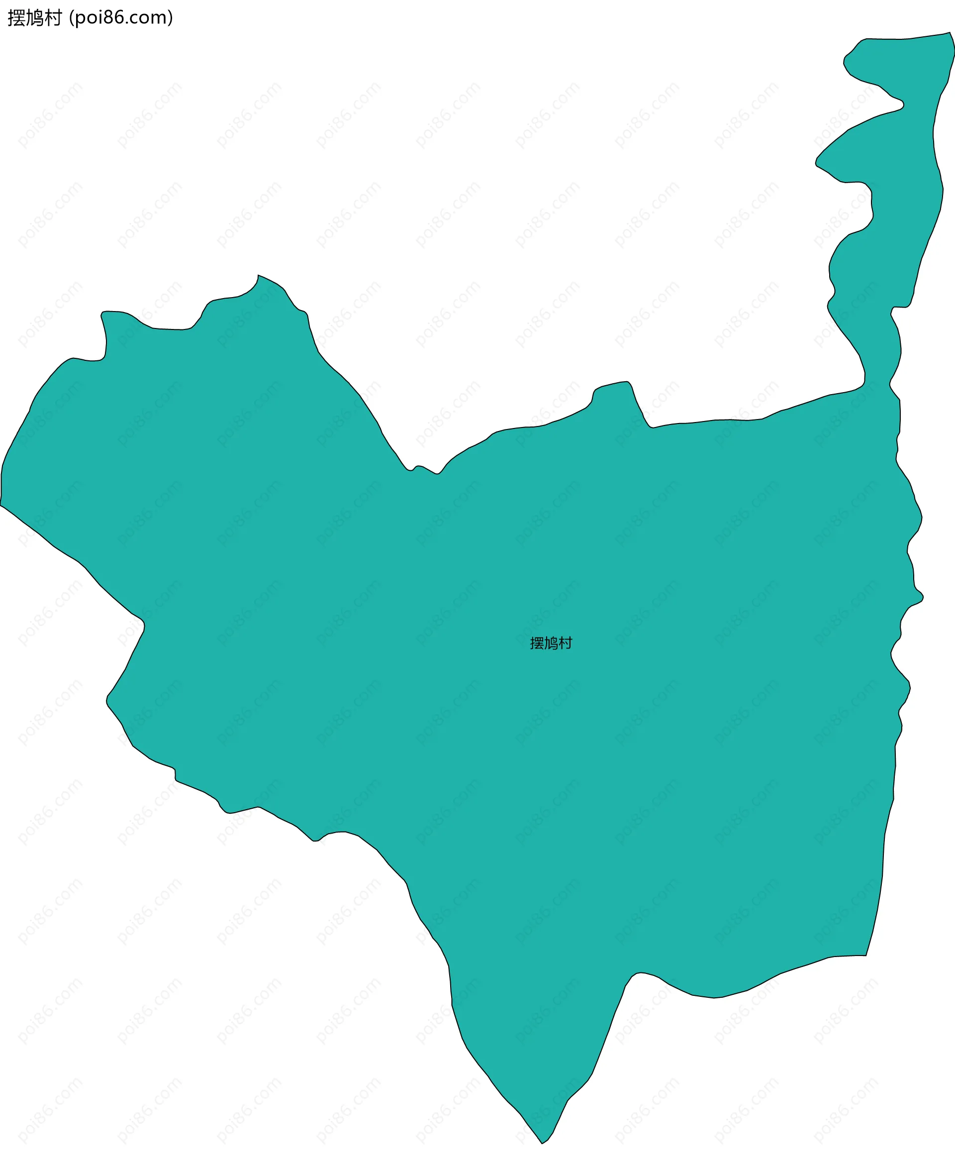 摆鸠村边界地图
