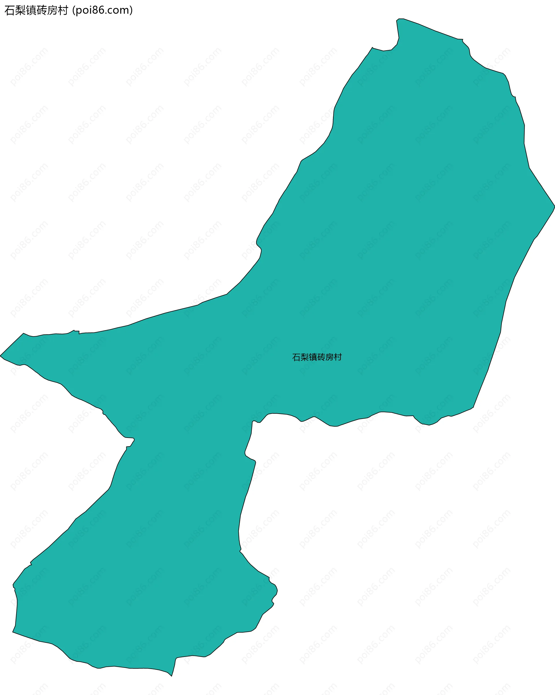 石梨镇砖房村边界地图