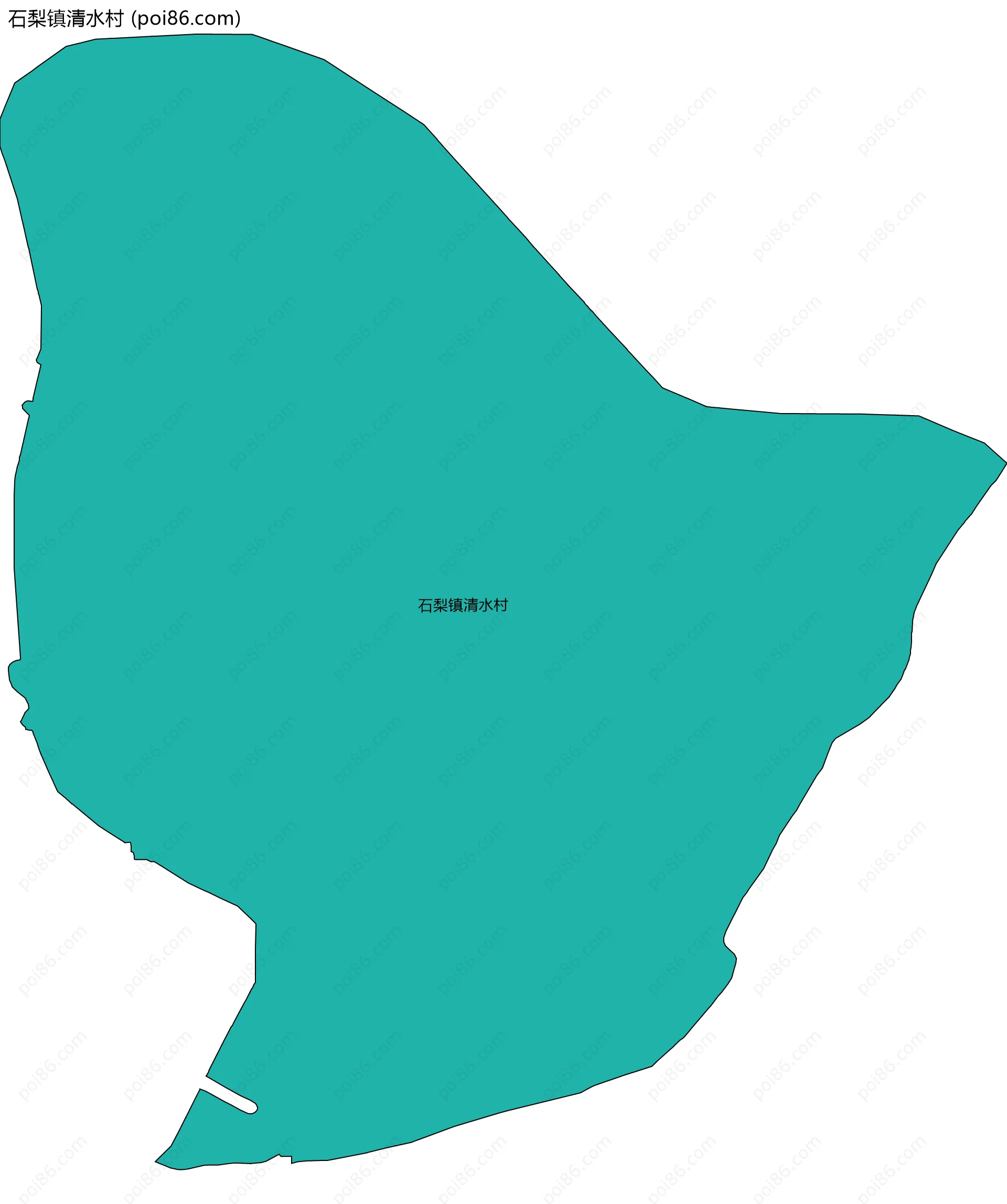 石梨镇清水村边界地图