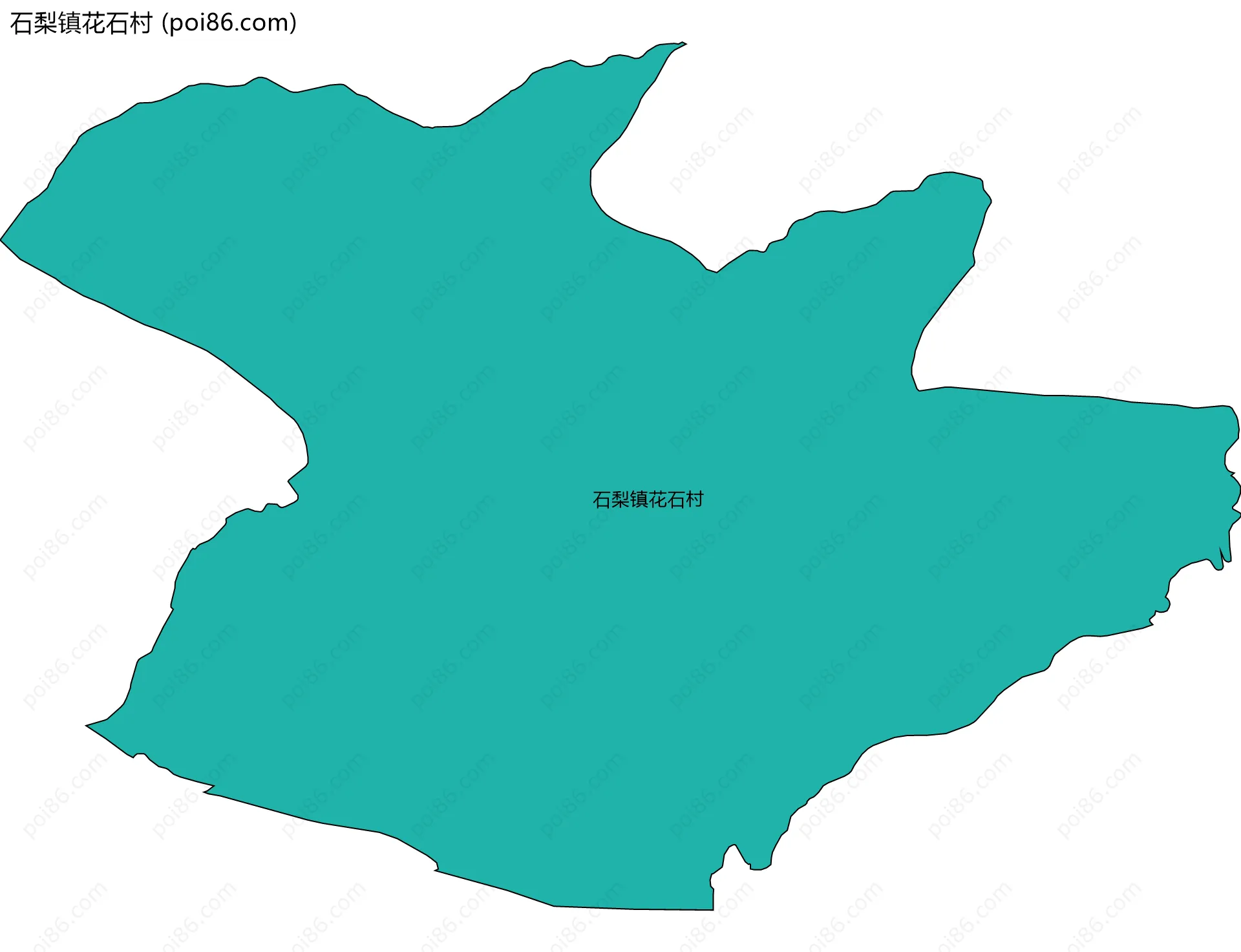 石梨镇花石村边界地图