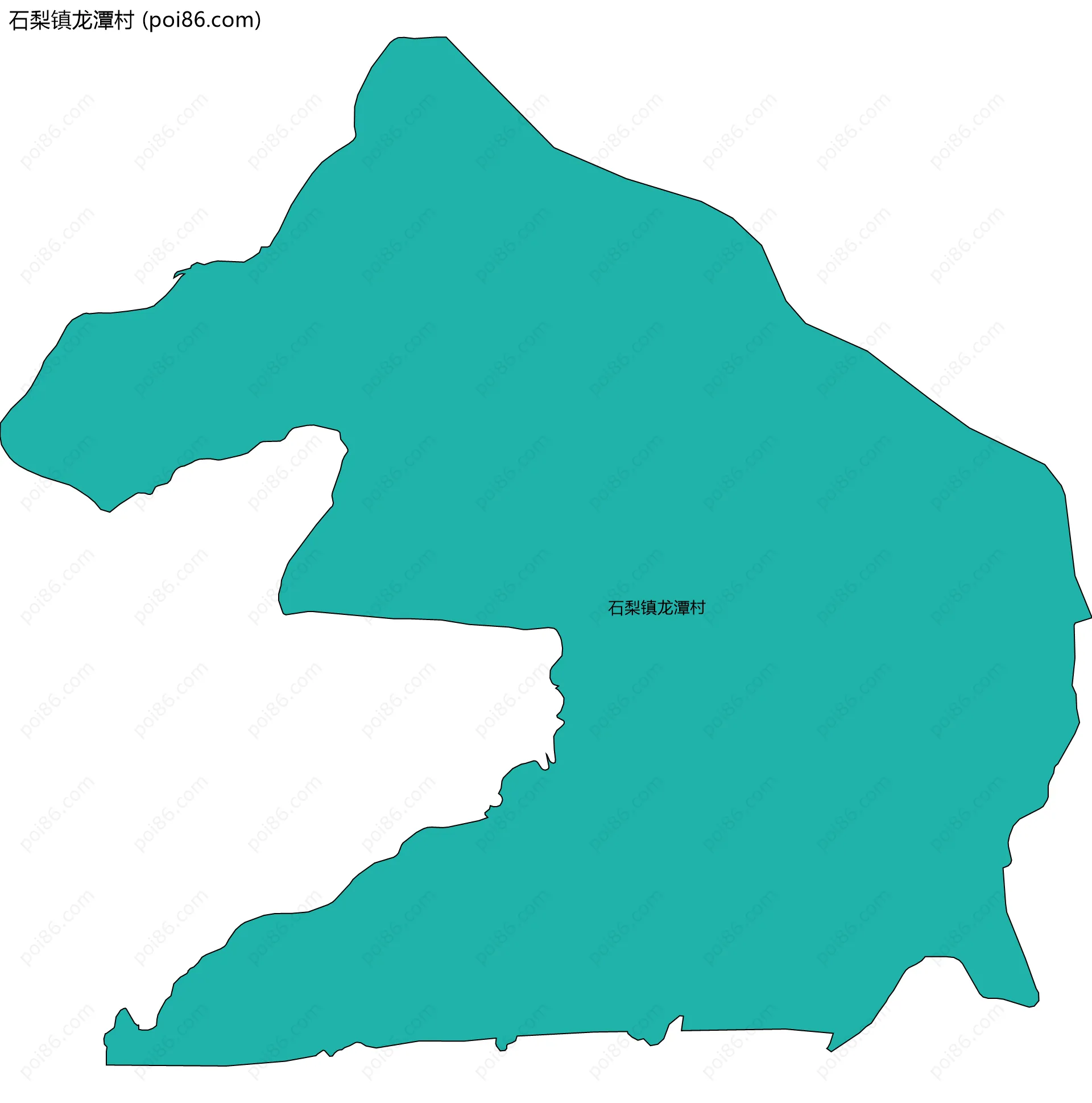 石梨镇龙潭村边界地图