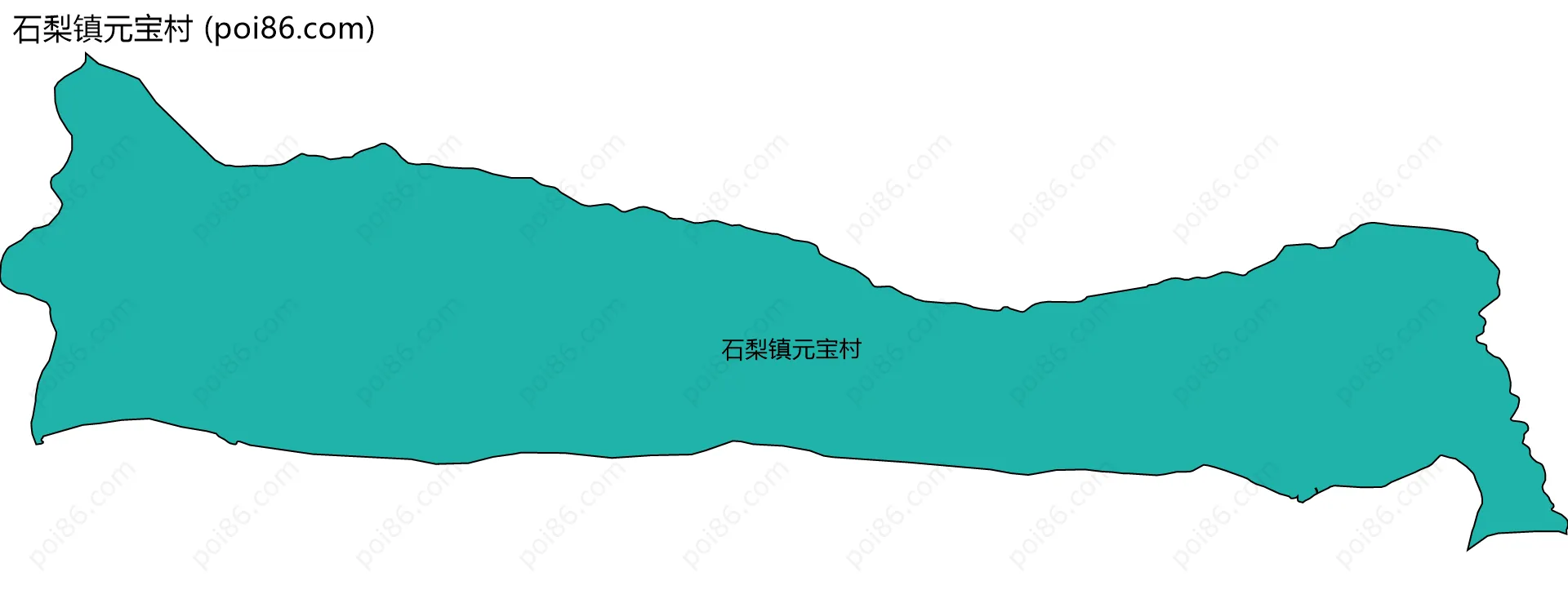 石梨镇元宝村边界地图