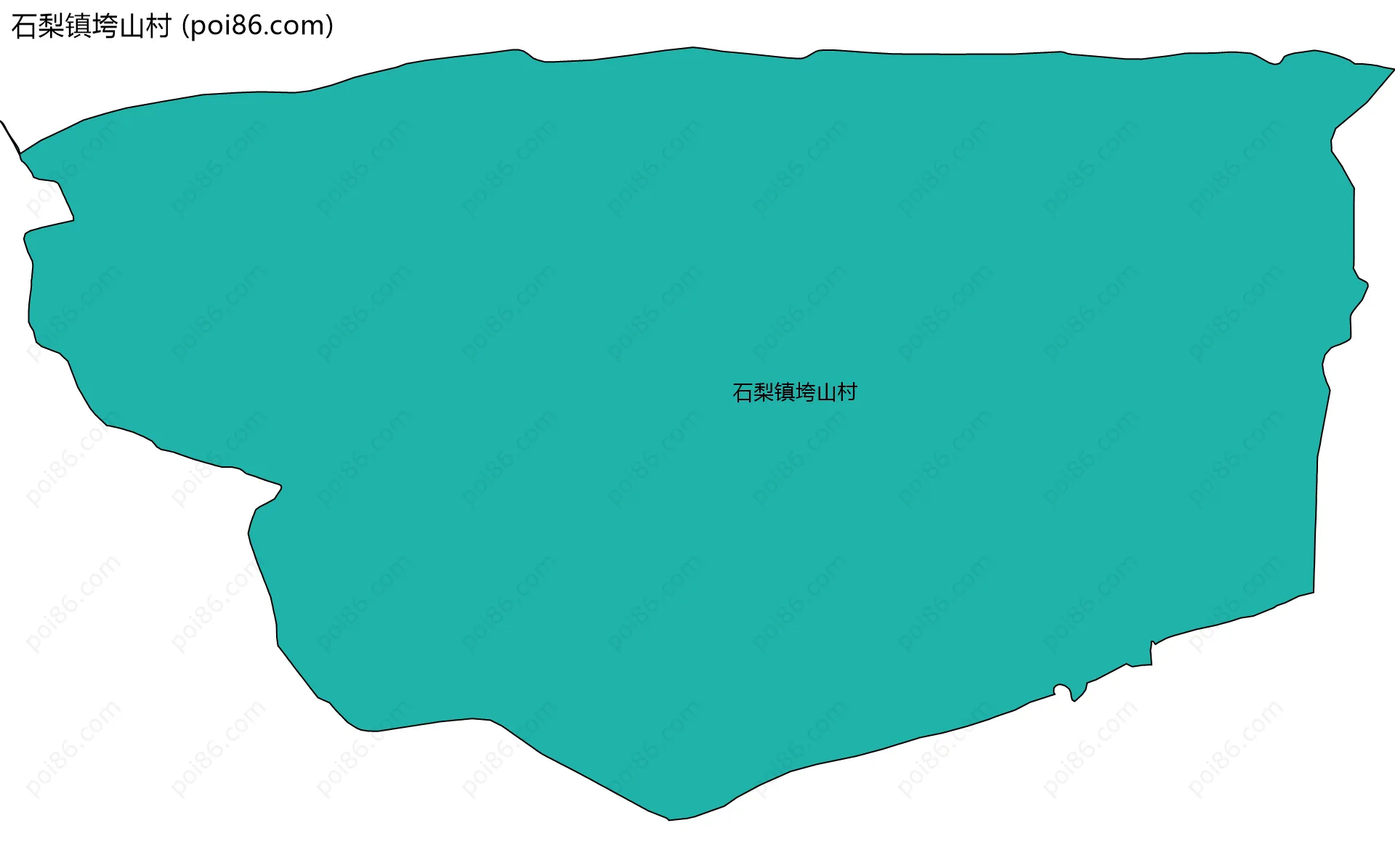 石梨镇垮山村边界地图