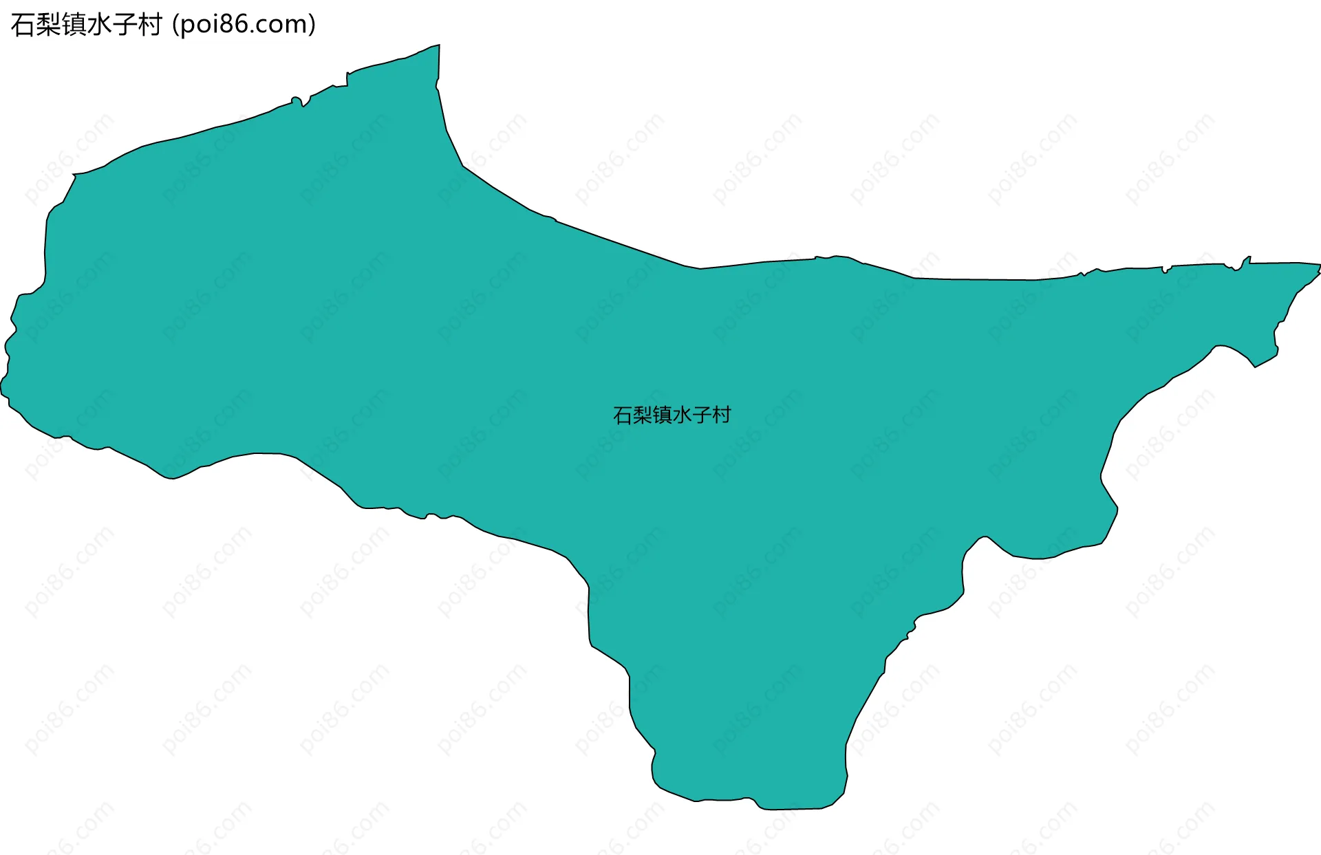 石梨镇水子村边界地图