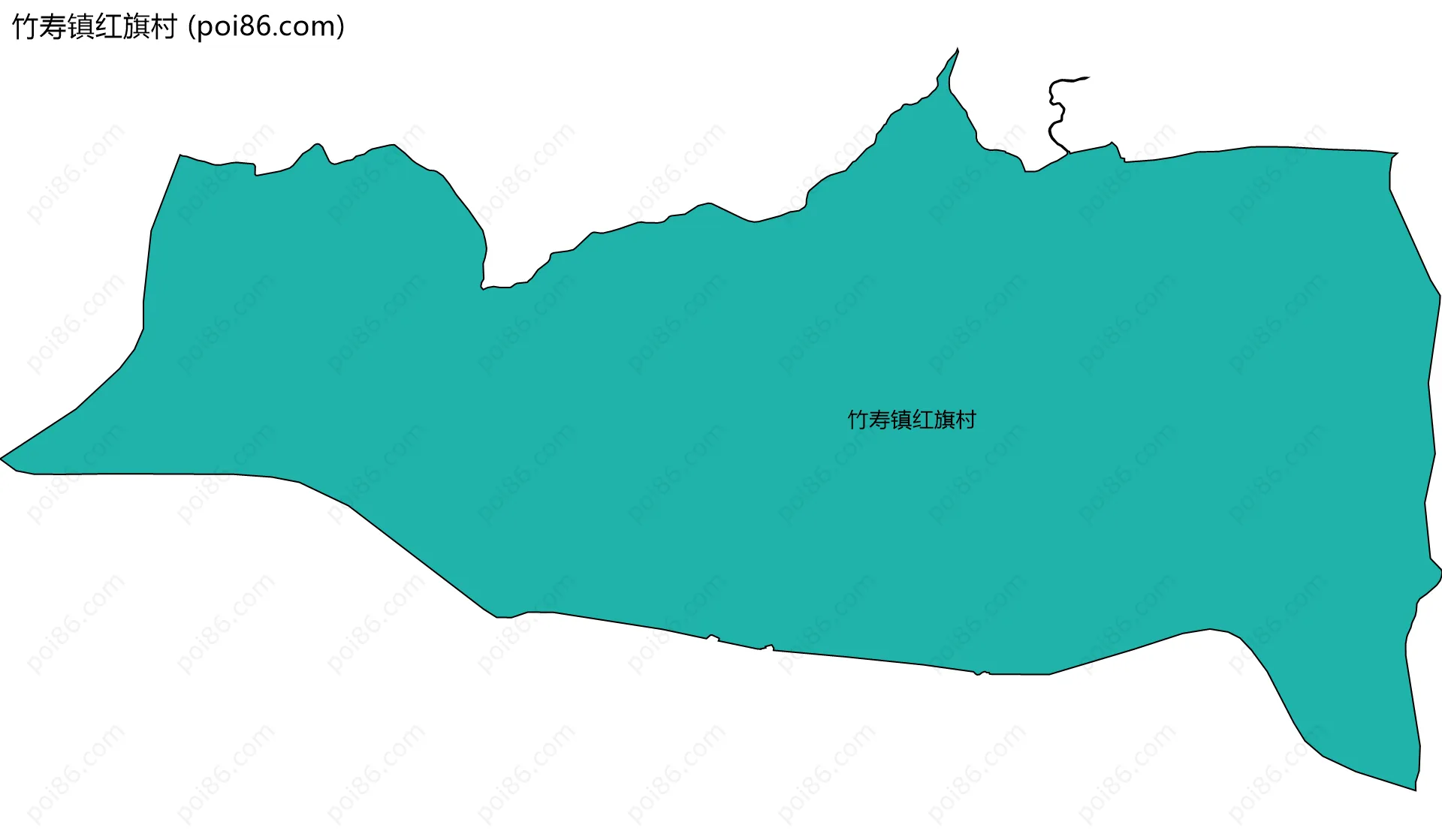 竹寿镇红旗村边界地图