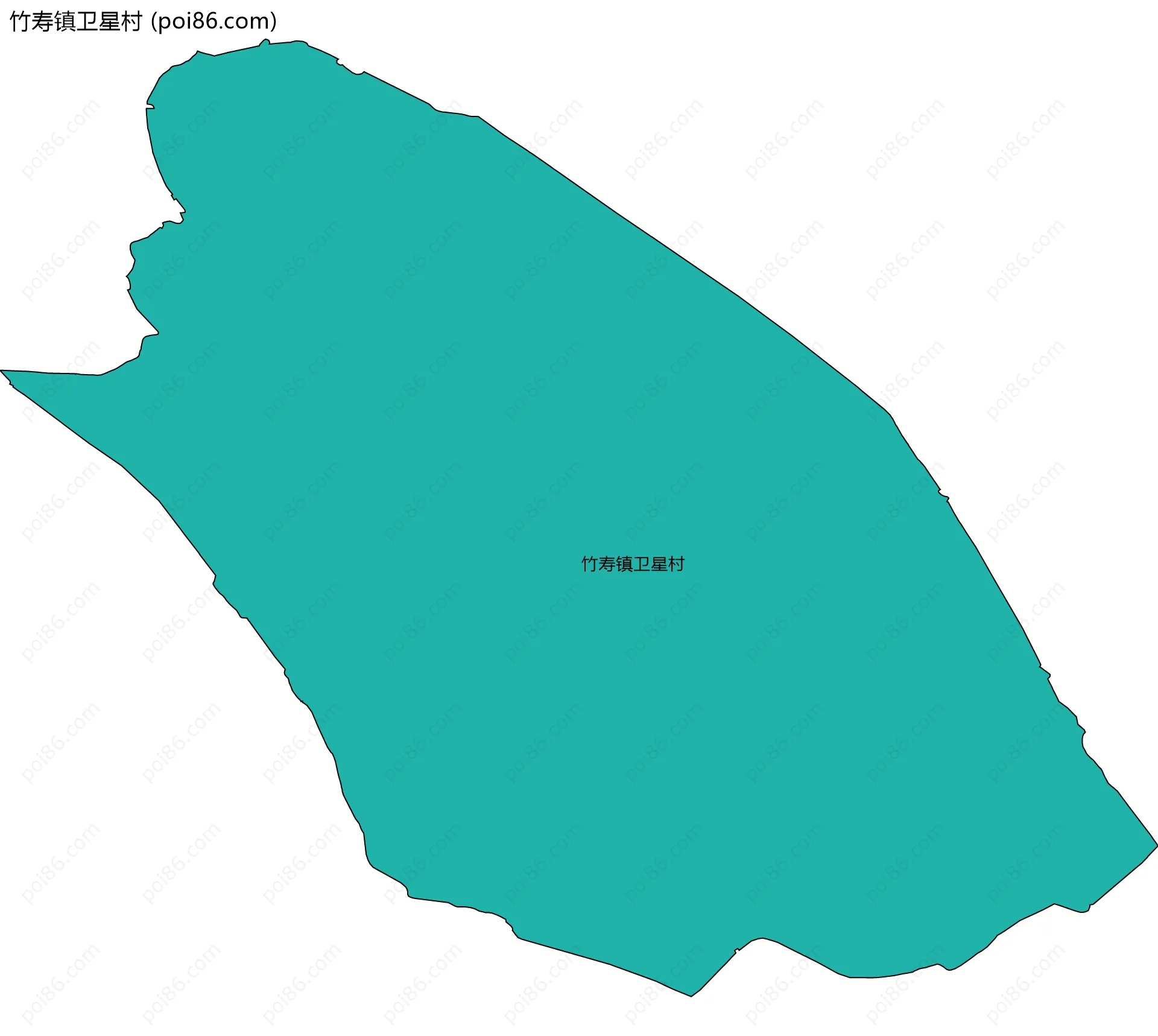 竹寿镇卫星村边界地图