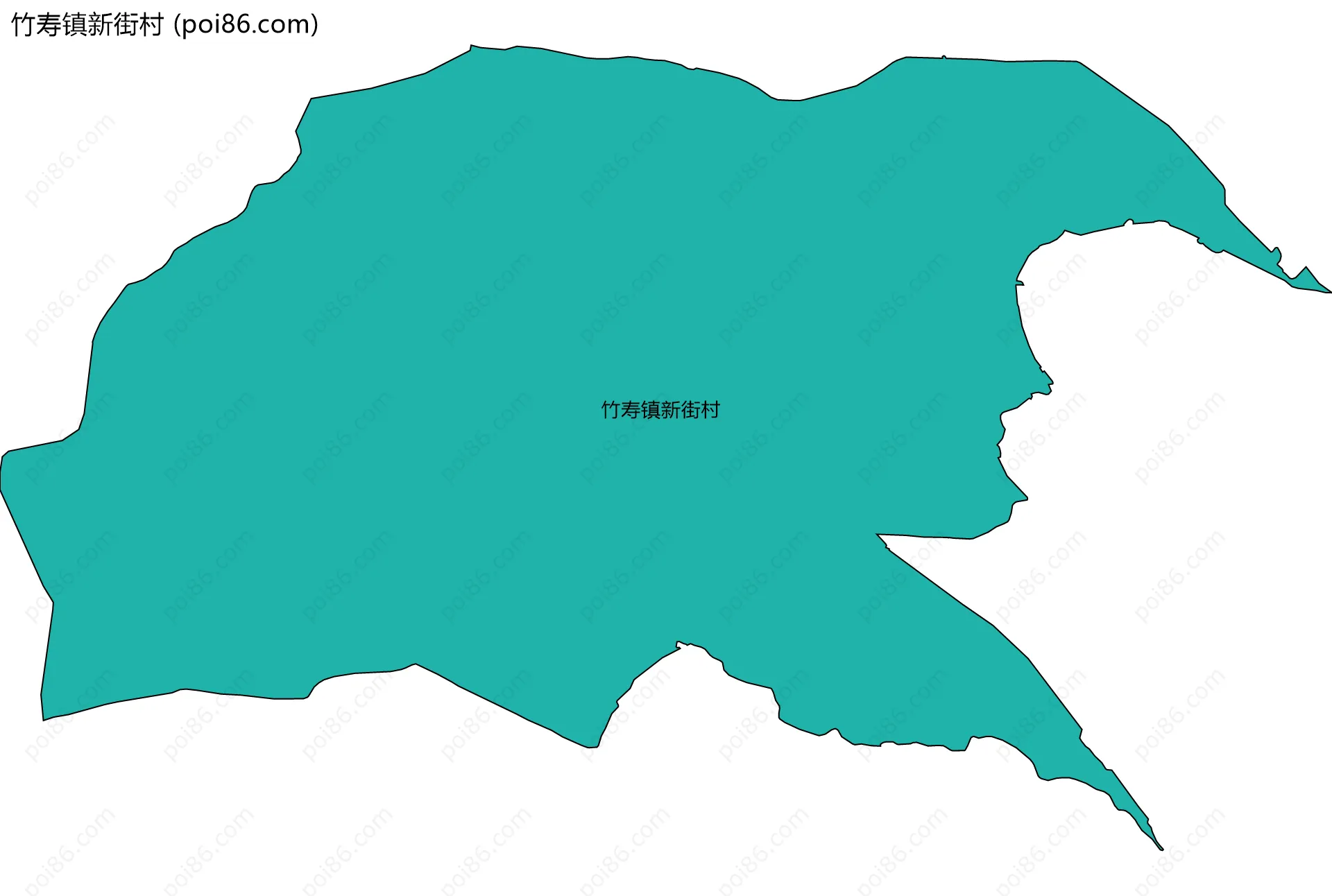 竹寿镇新街村边界地图