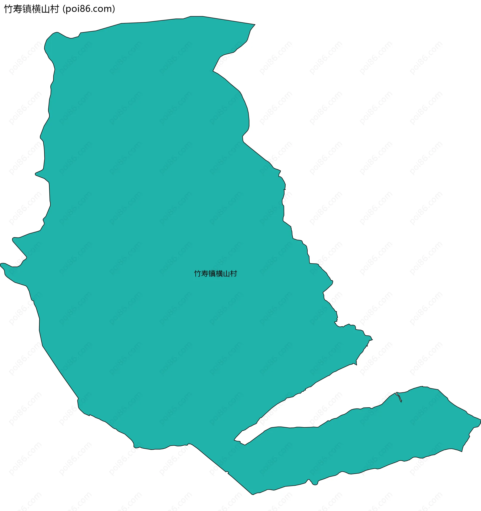 竹寿镇横山村边界地图