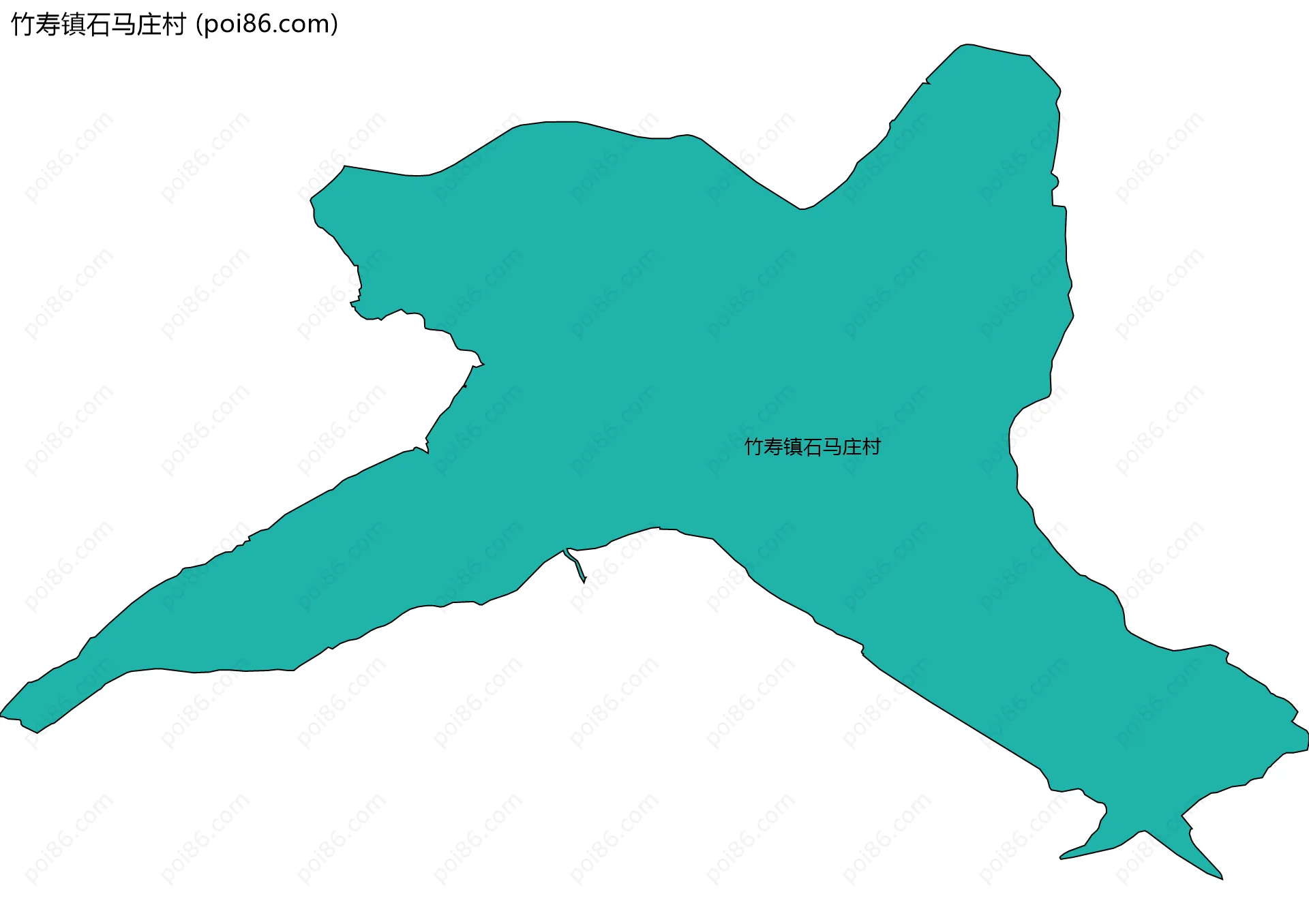 竹寿镇石马庄村边界地图