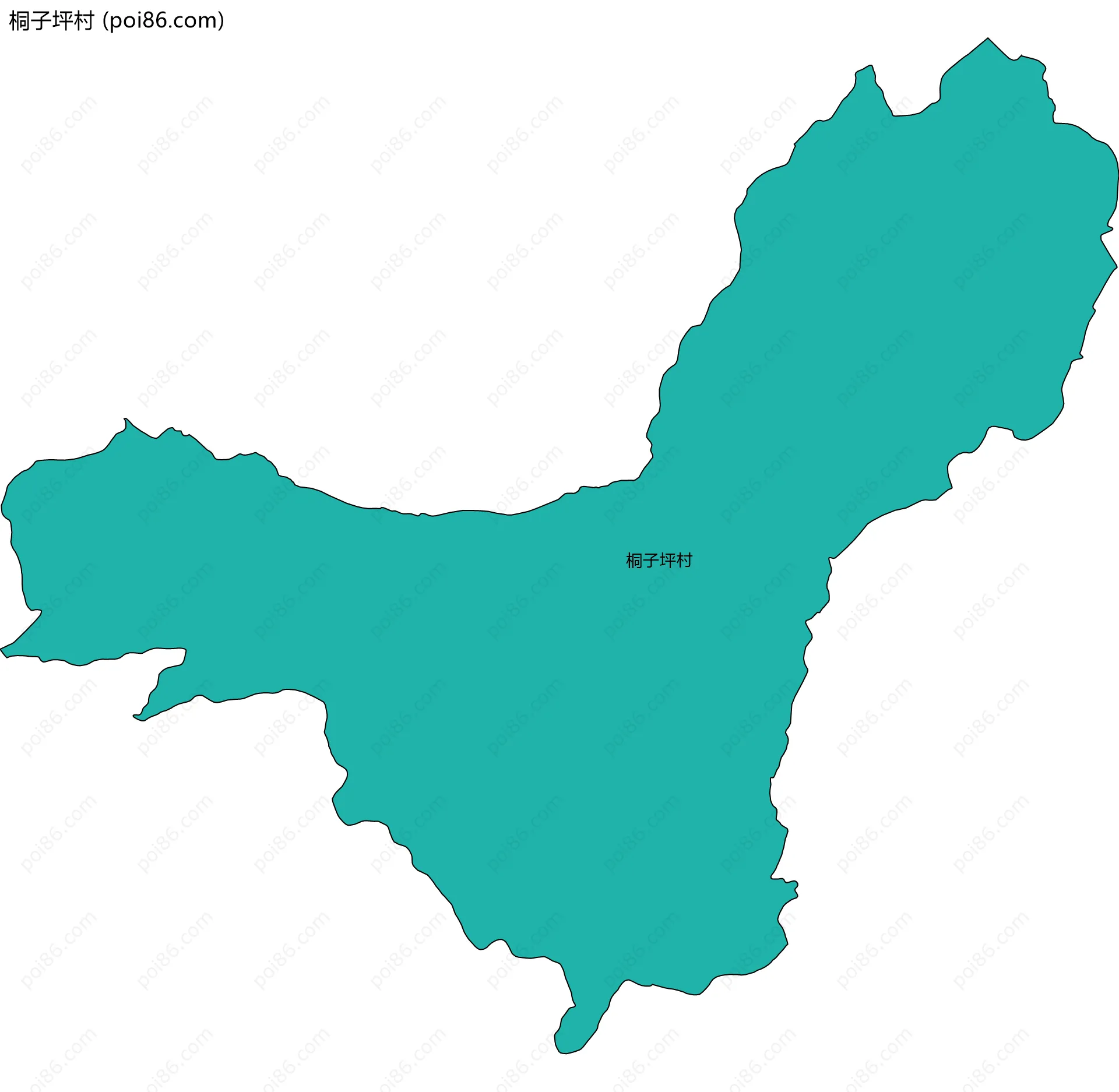 桐子坪村边界地图