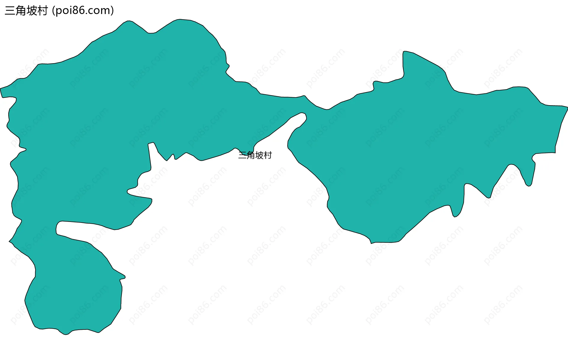 三角坡村边界地图