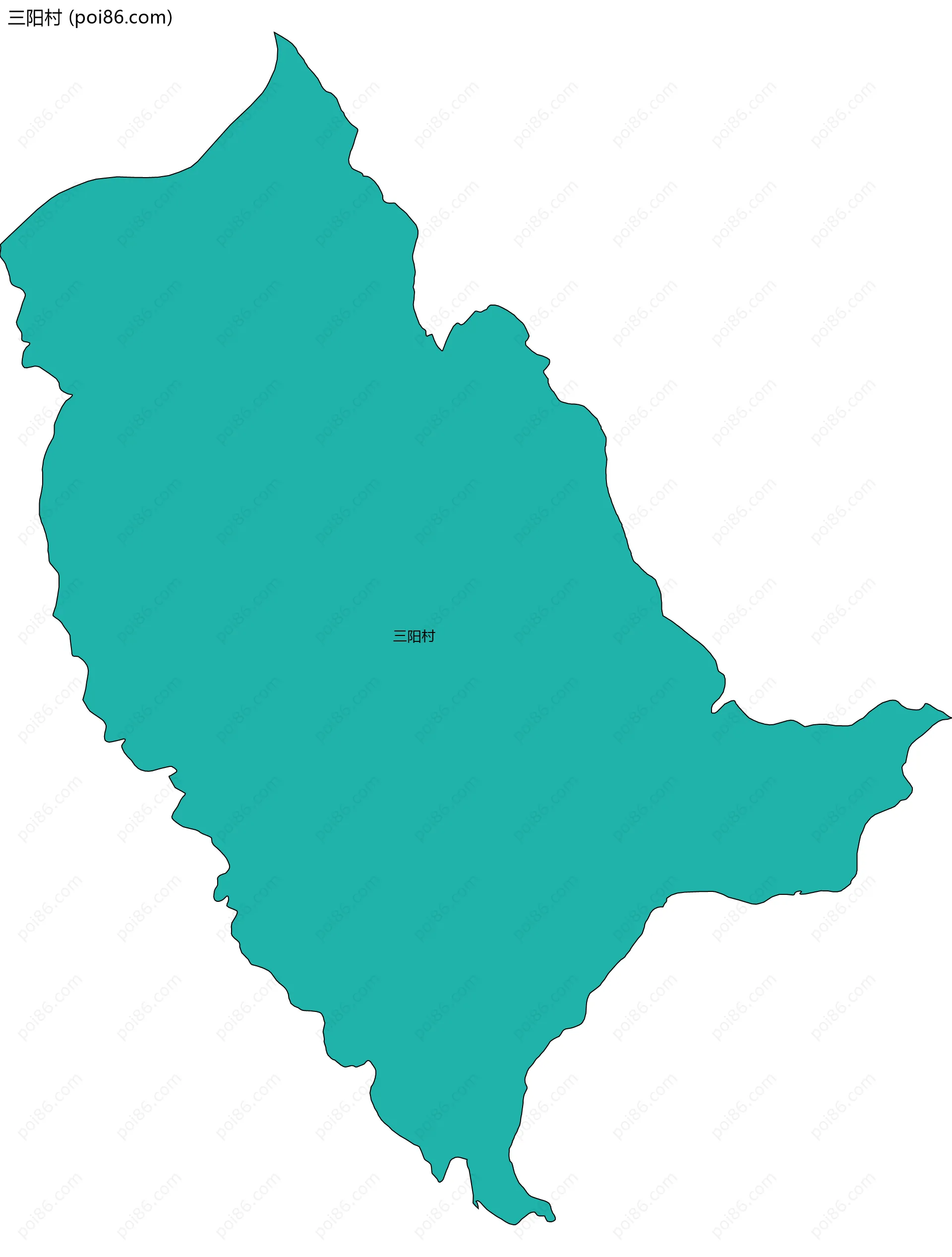 三阳村边界地图