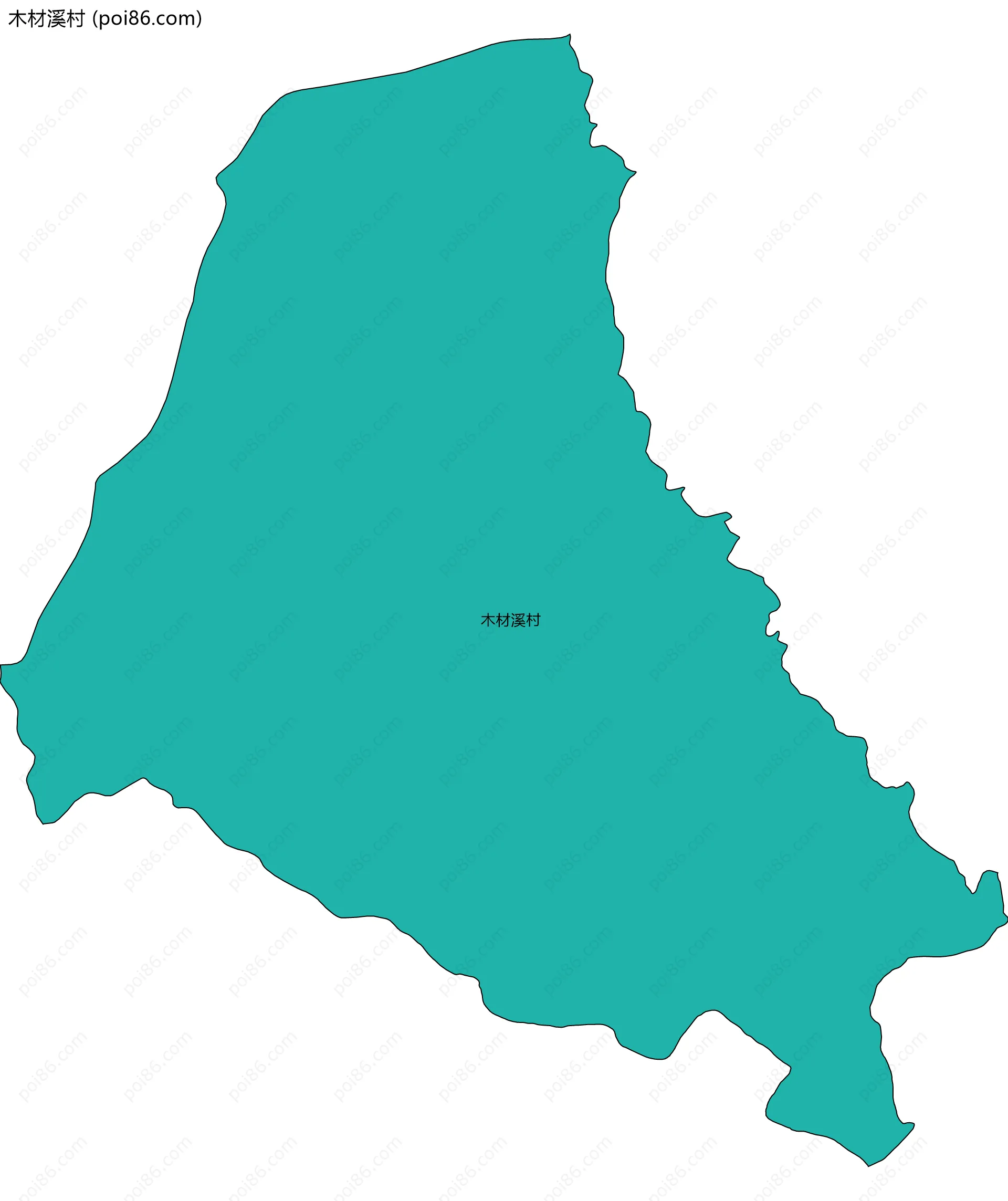 木材溪村边界地图