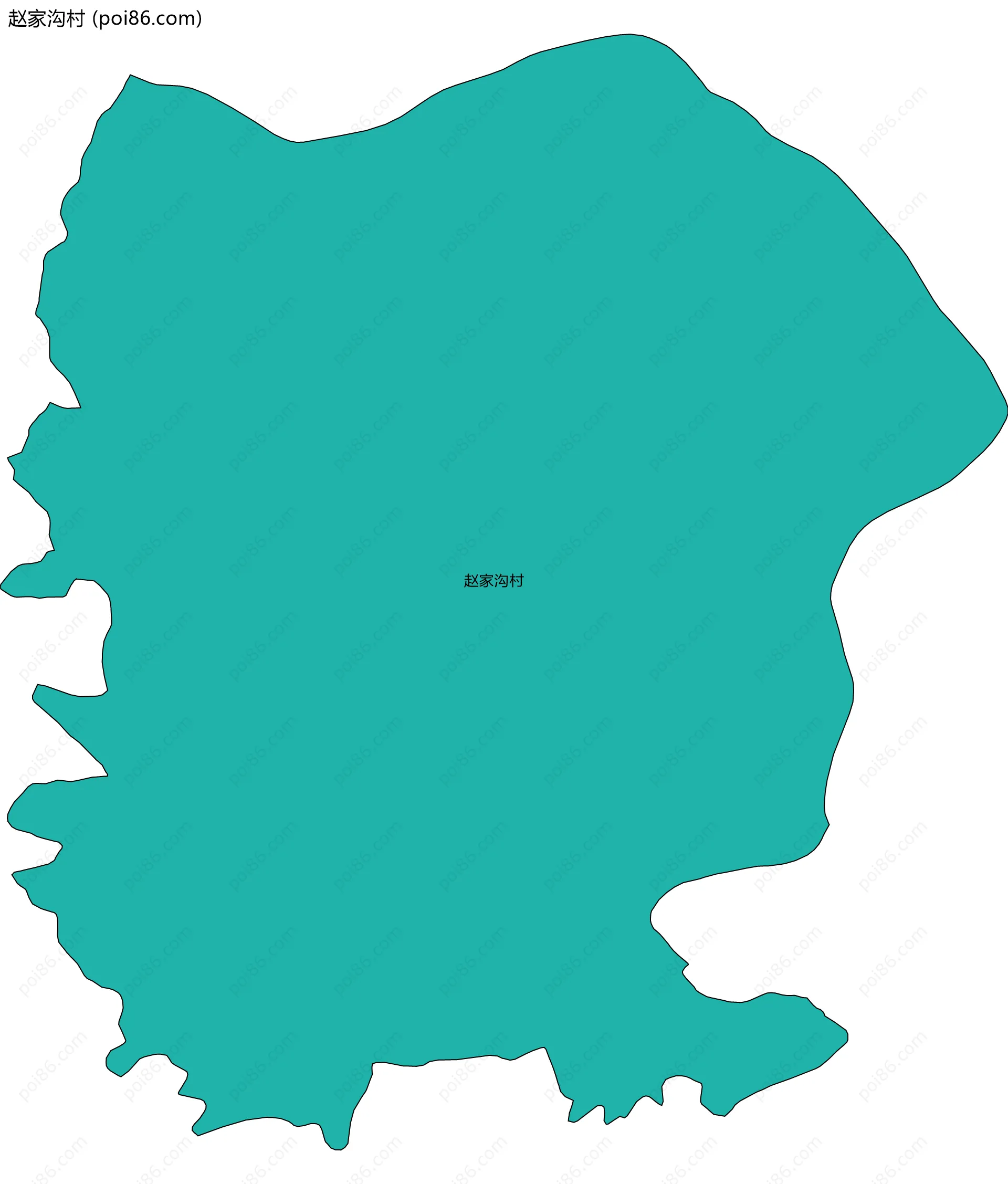 赵家沟村边界地图