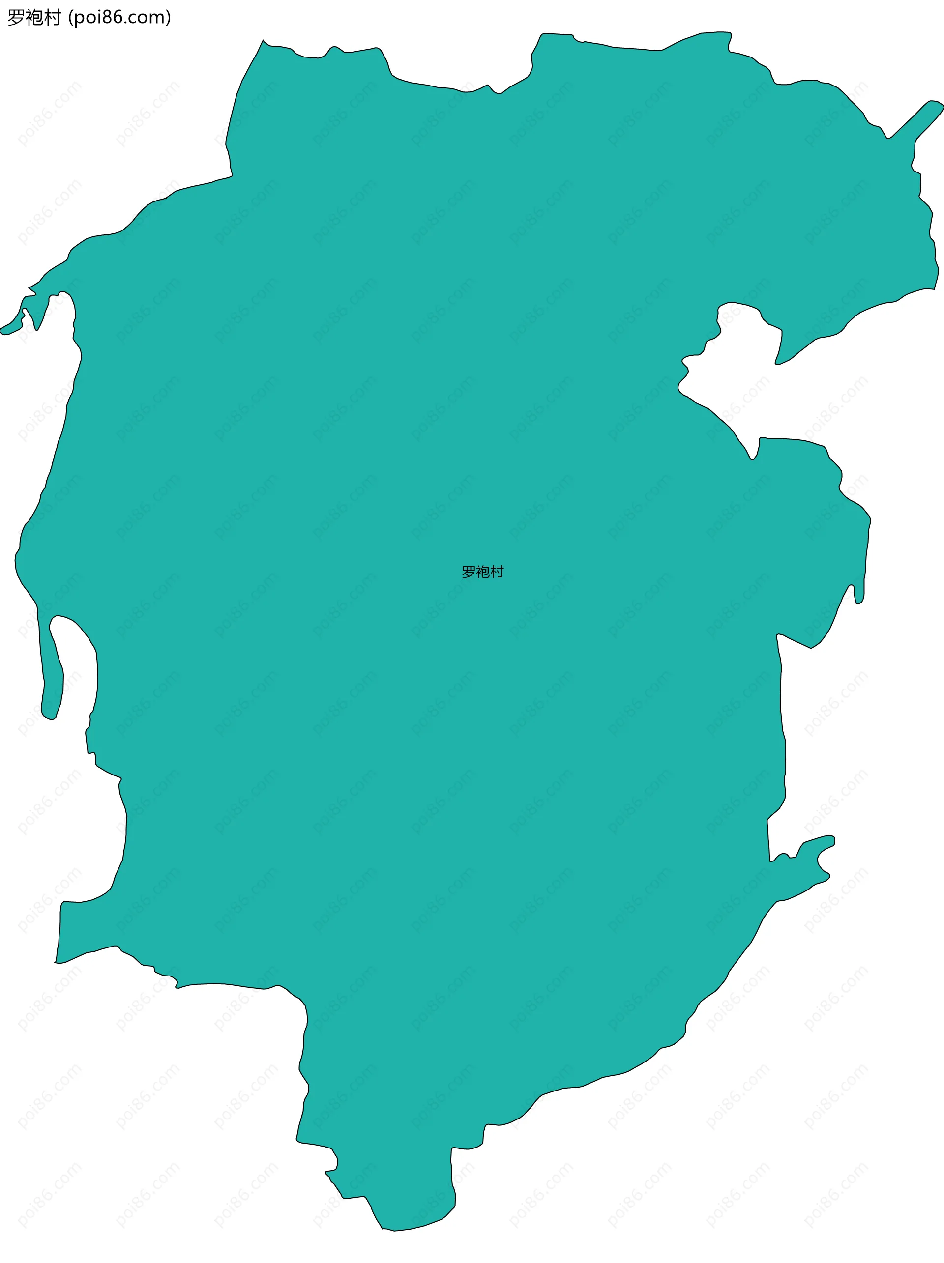 罗袍村边界地图