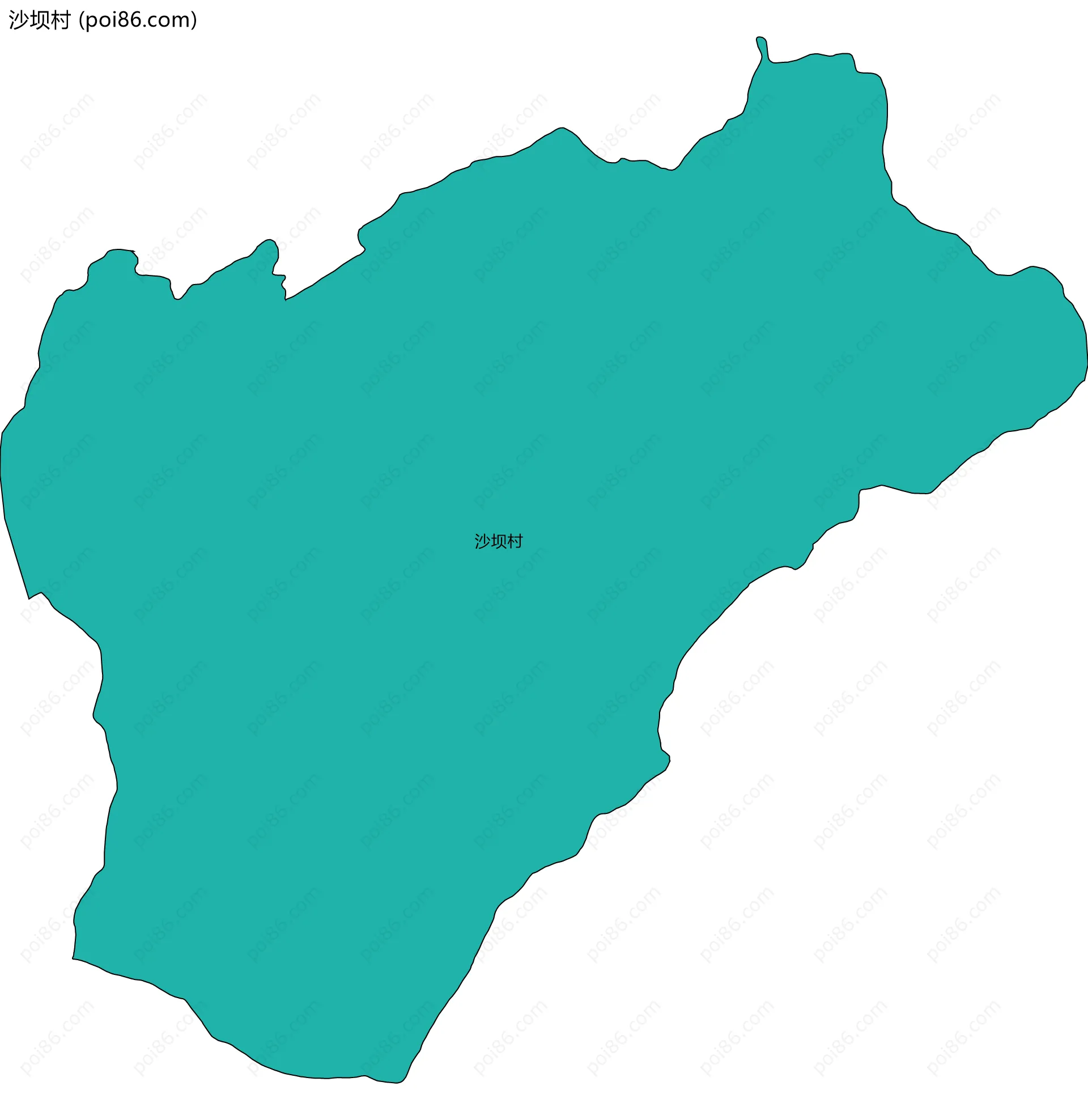 沙坝村边界地图