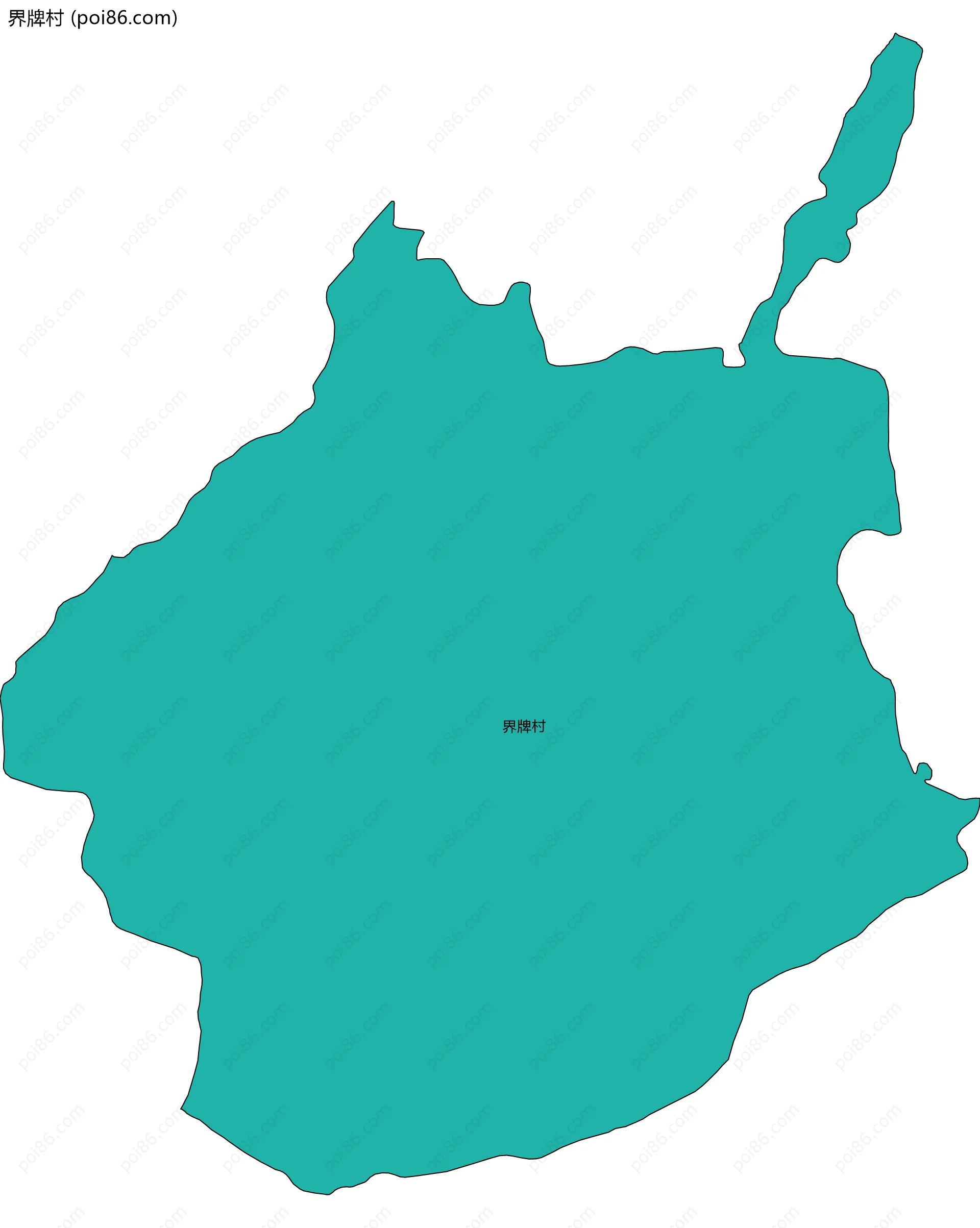 界牌村边界地图